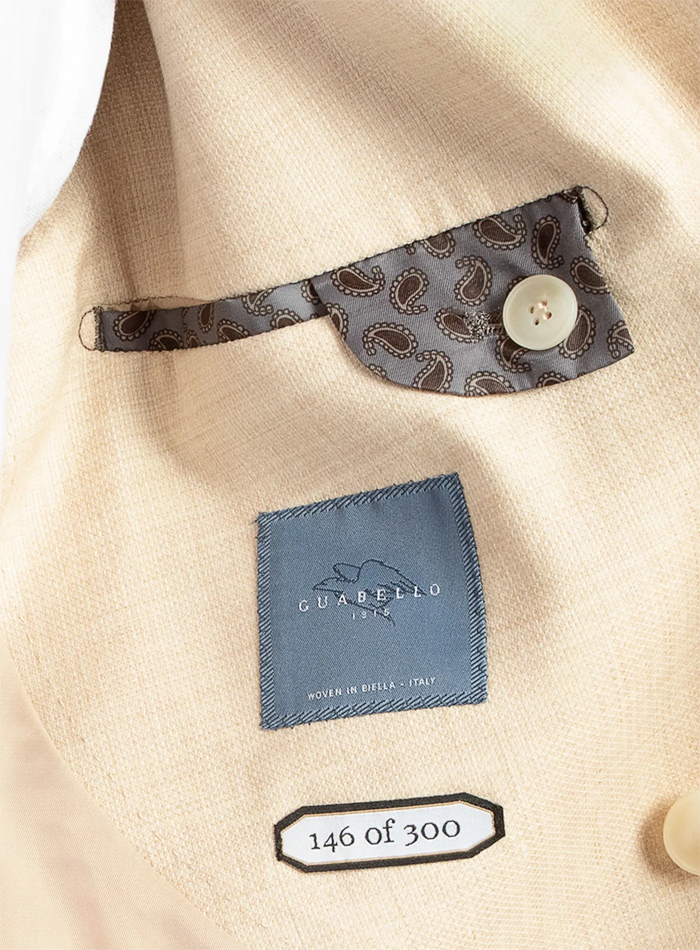Tommaso Double Breasted Sand Texture Jacket