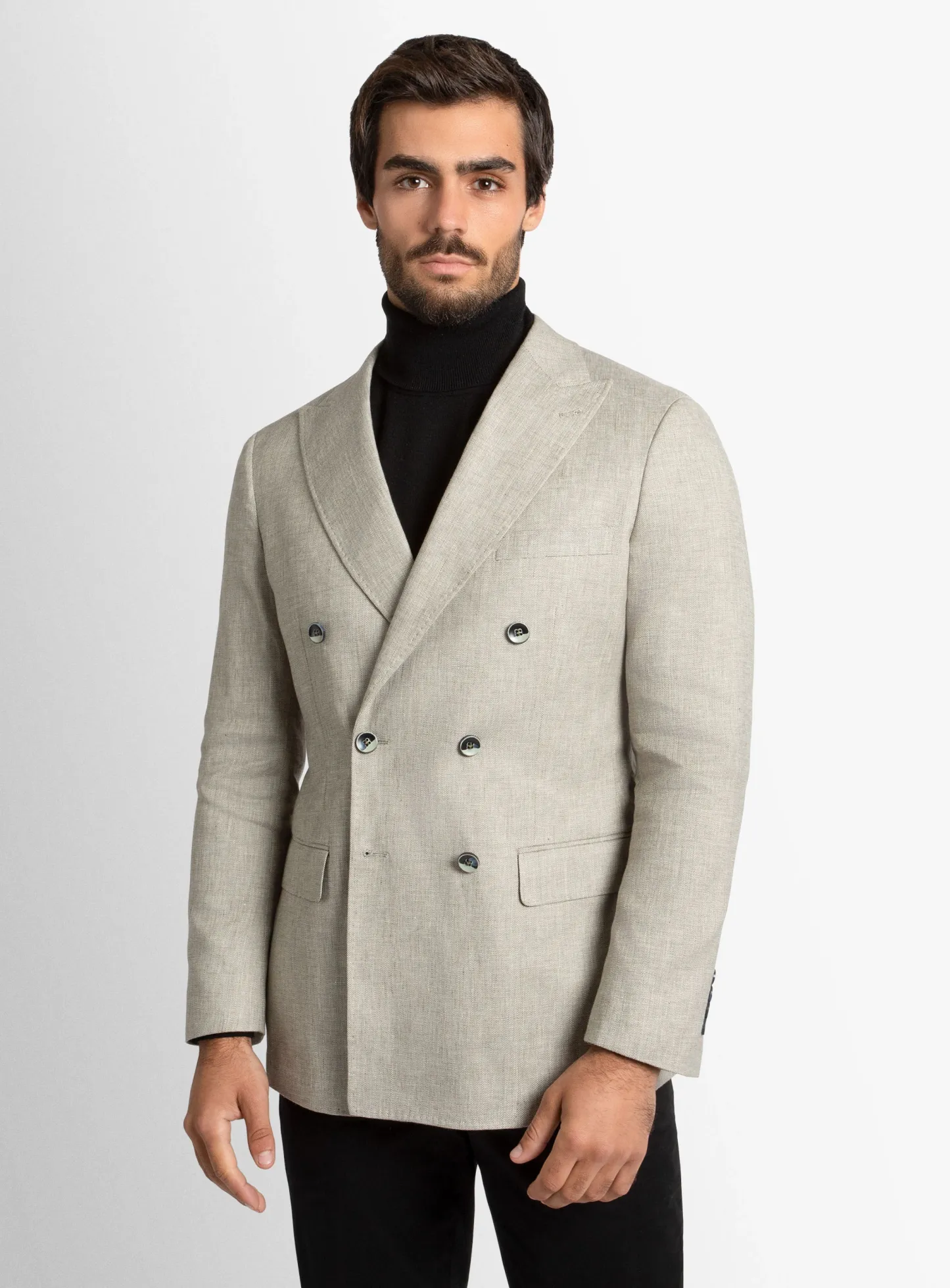 Tommaso Double Breasted Light Olive Sportscoat