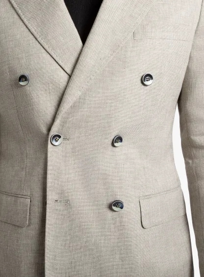 Tommaso Double Breasted Light Olive Sportscoat