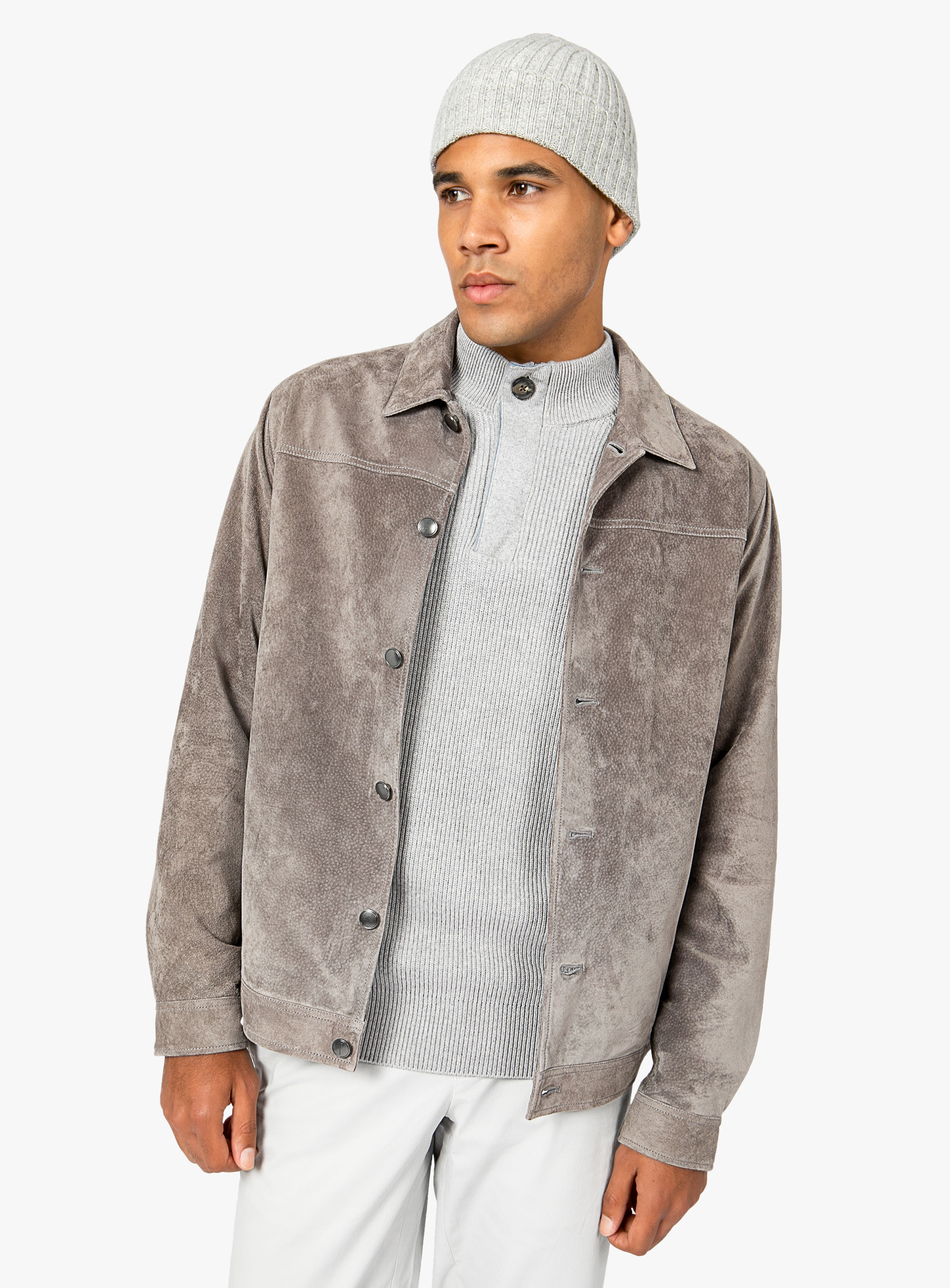 Brunico Classic Stone Suede Jacket