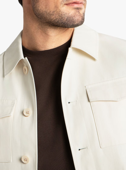 Orlando Cream Technical Twill Jacket