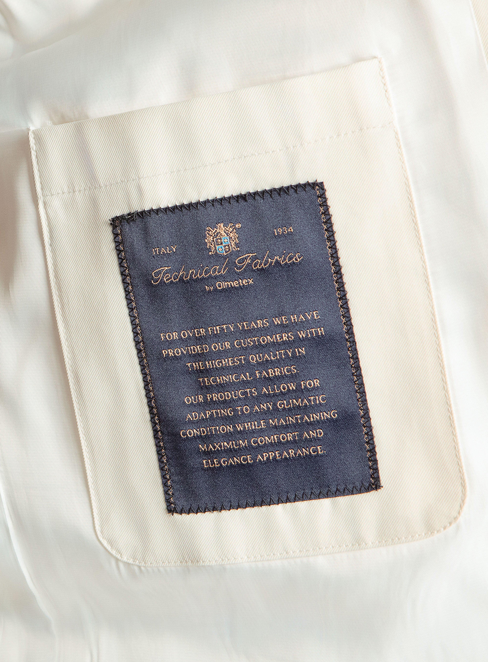 Orlando Cream Technical Twill Jacket