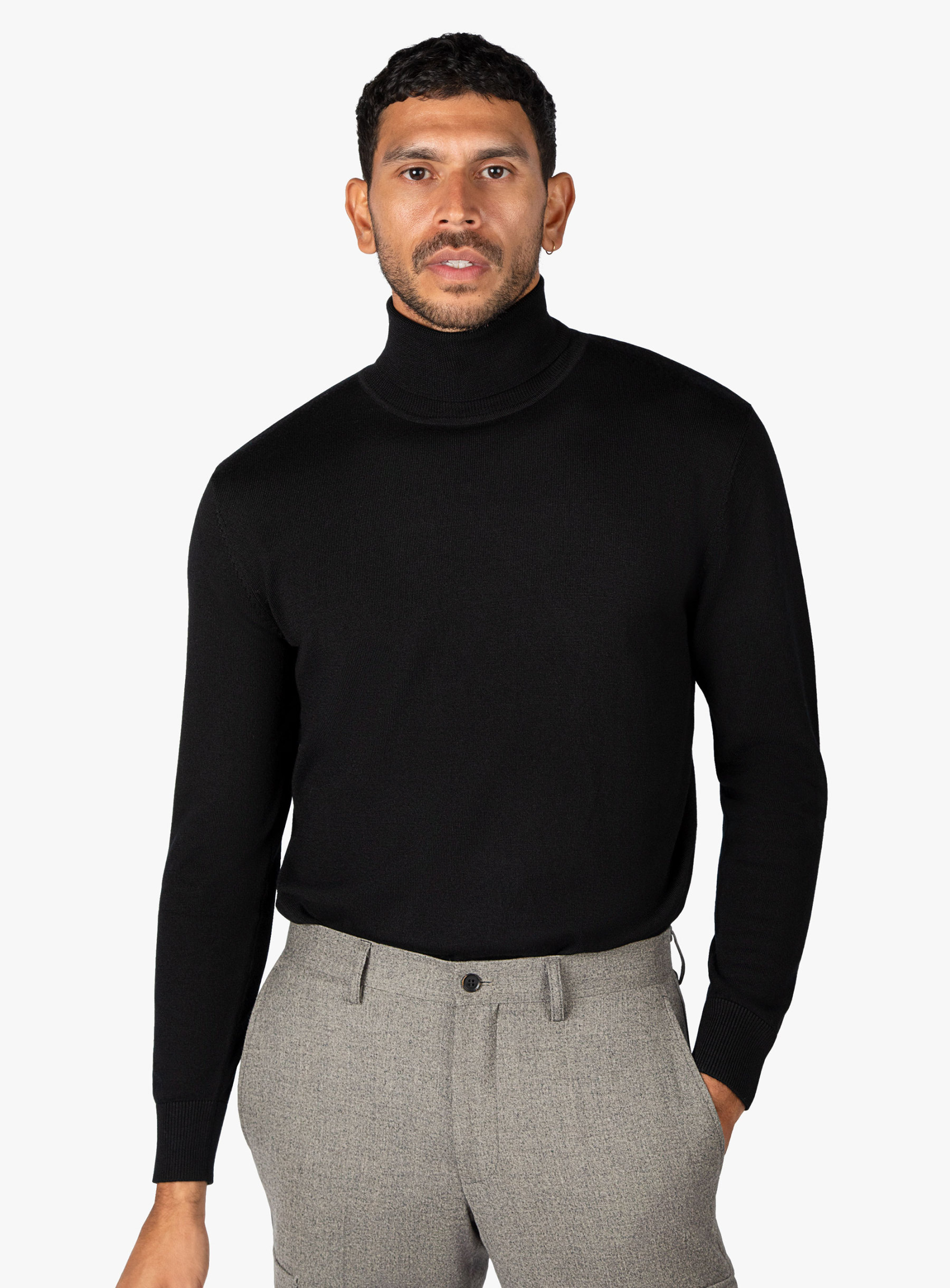 Agra Black Turtleneck Knit