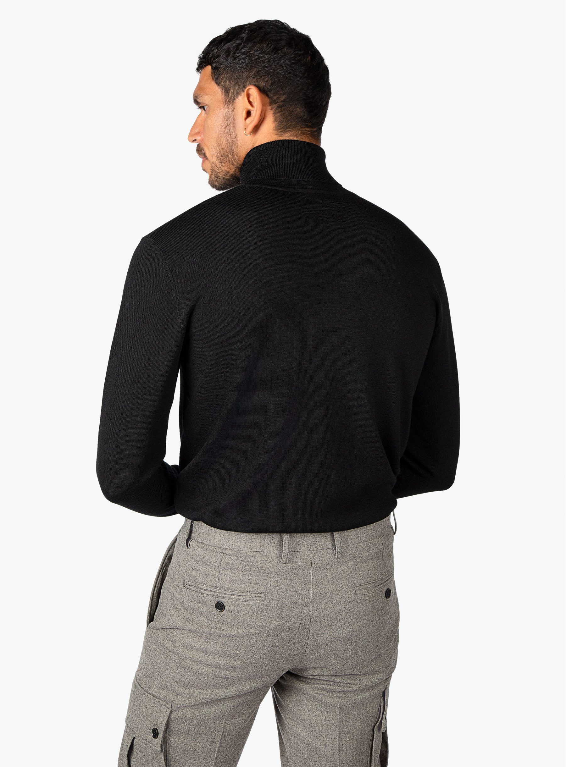 Agra Black Turtleneck Knit