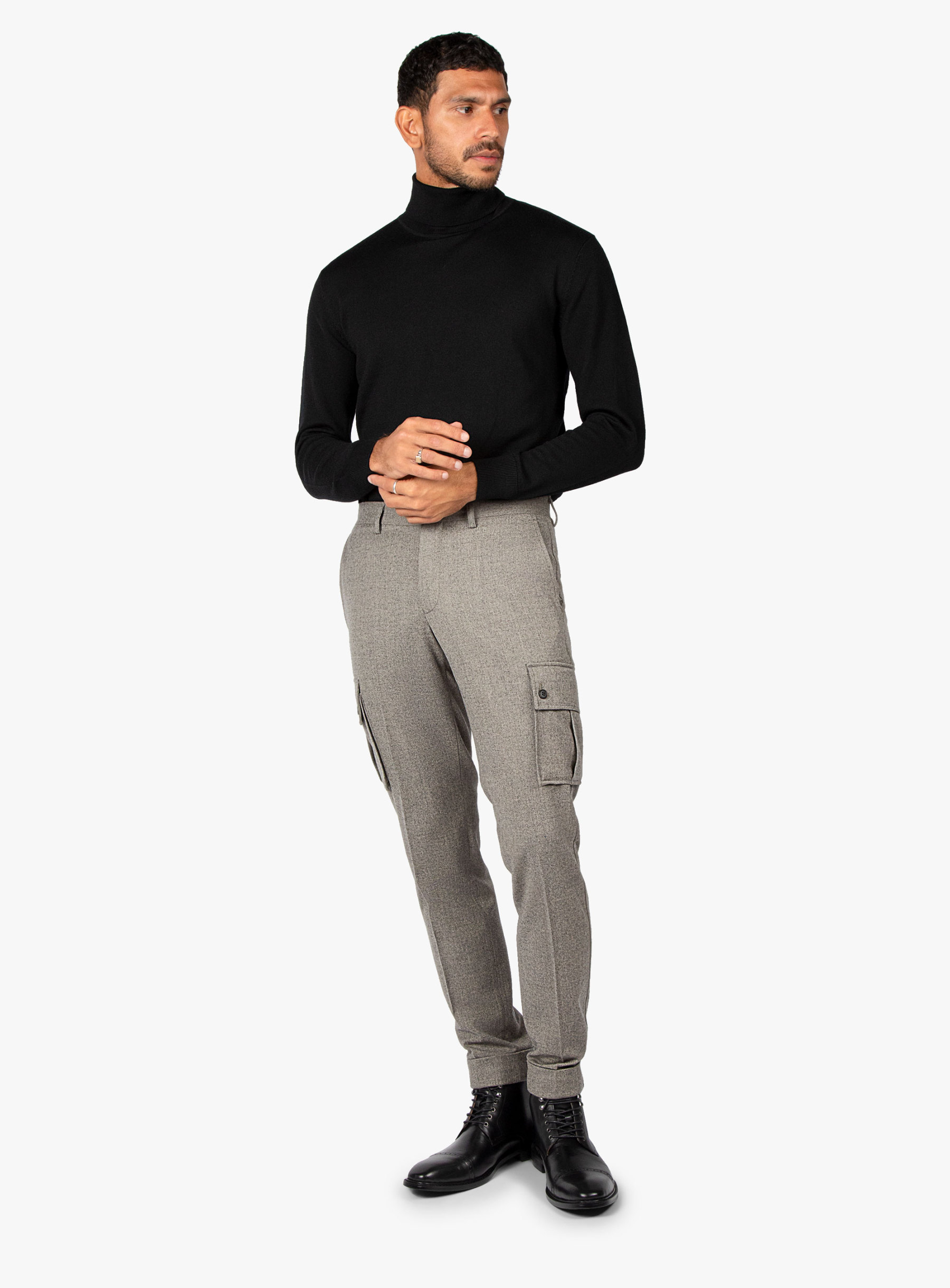 Agra Black Turtleneck Knit