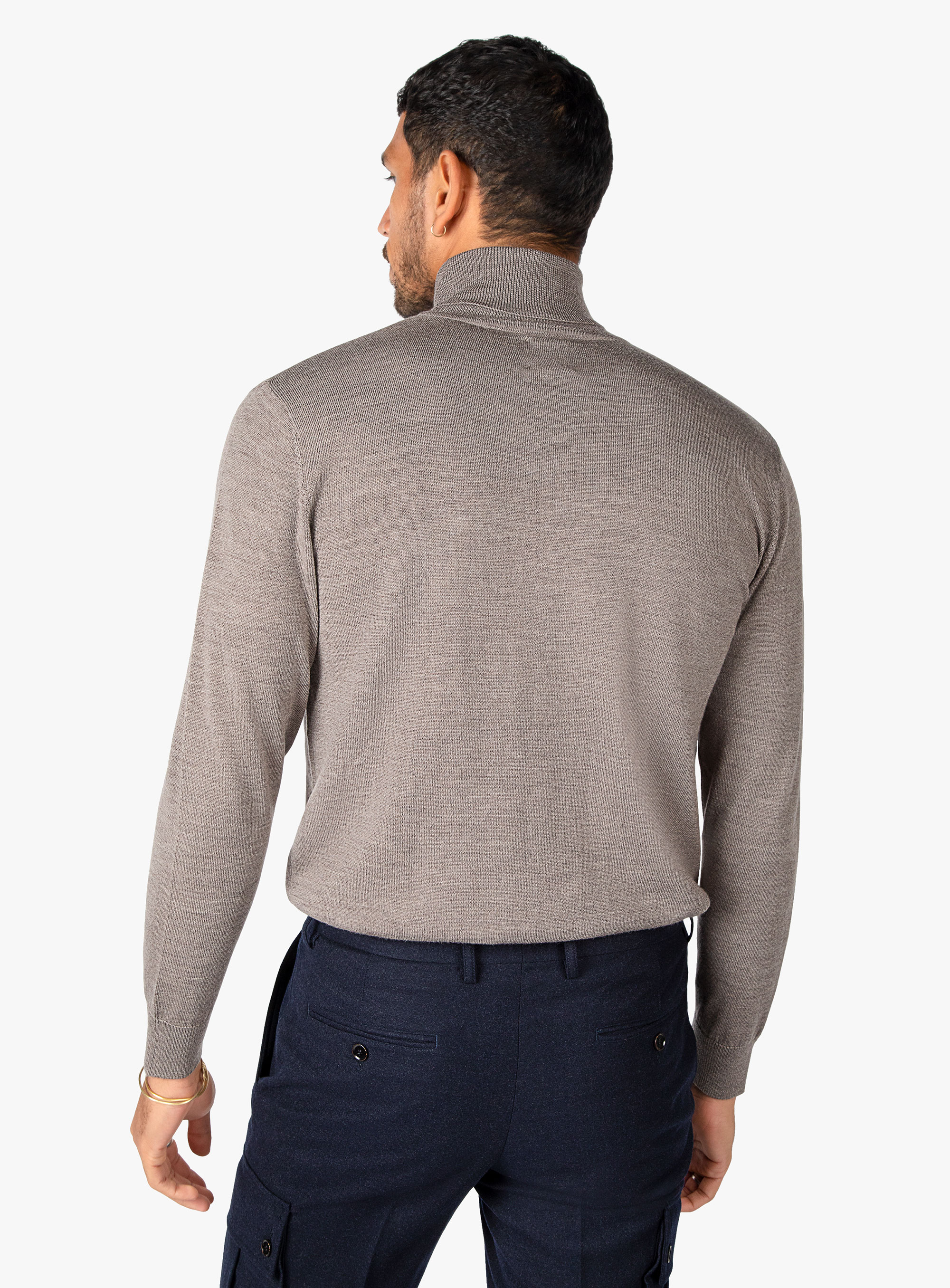 Agra Taupe Turtleneck Knit