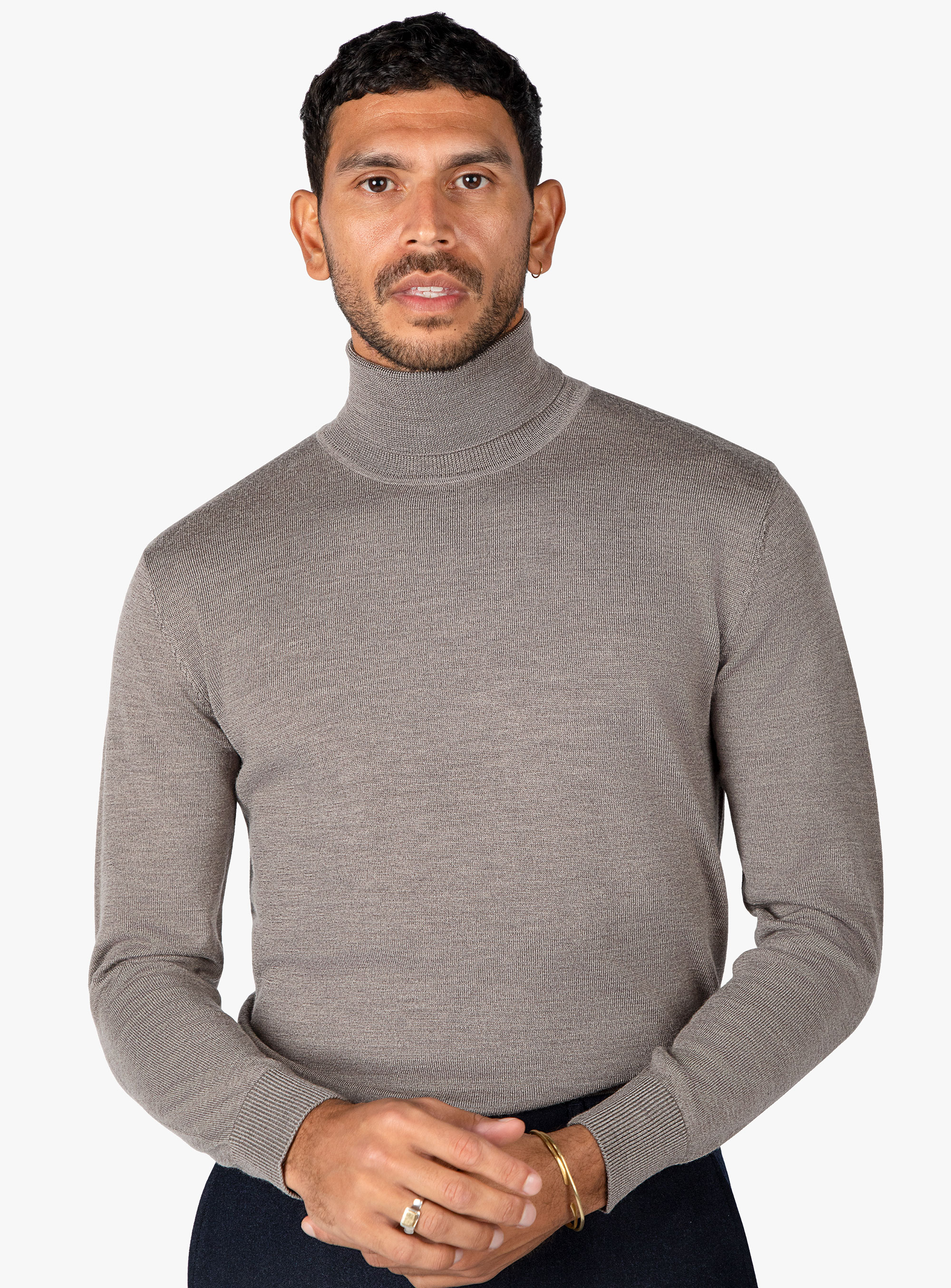 Agra Taupe Turtleneck Knit