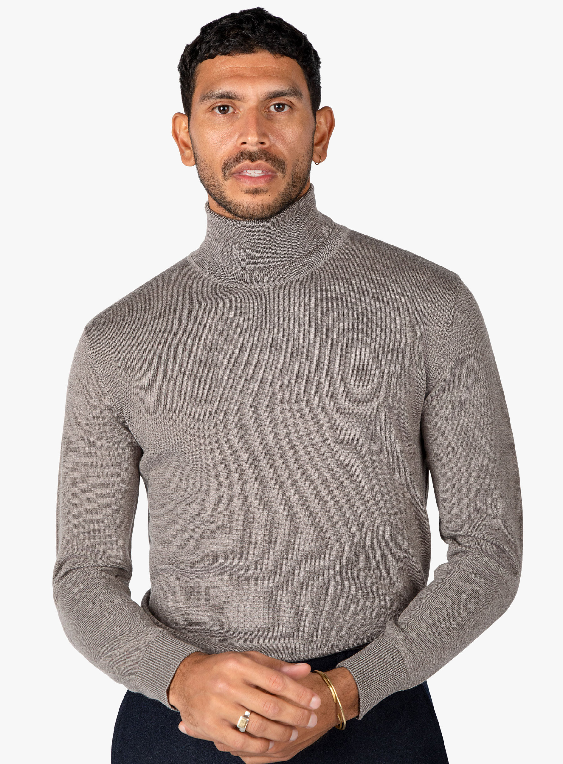 Agra Taupe Turtleneck Knit