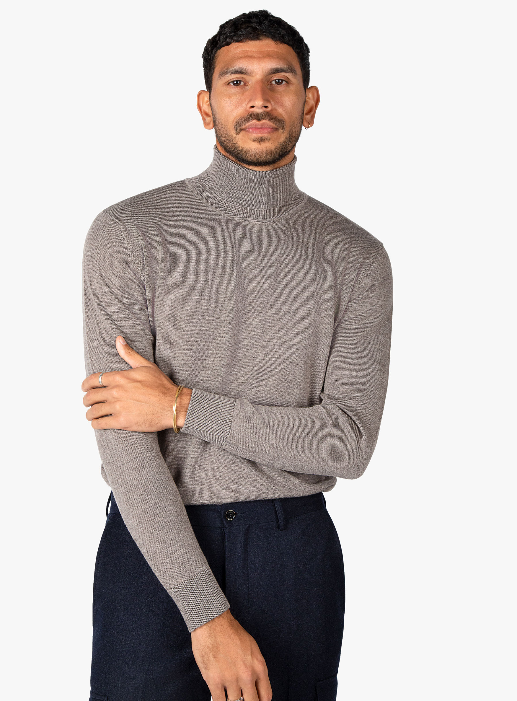 Agra Taupe Turtleneck Knit