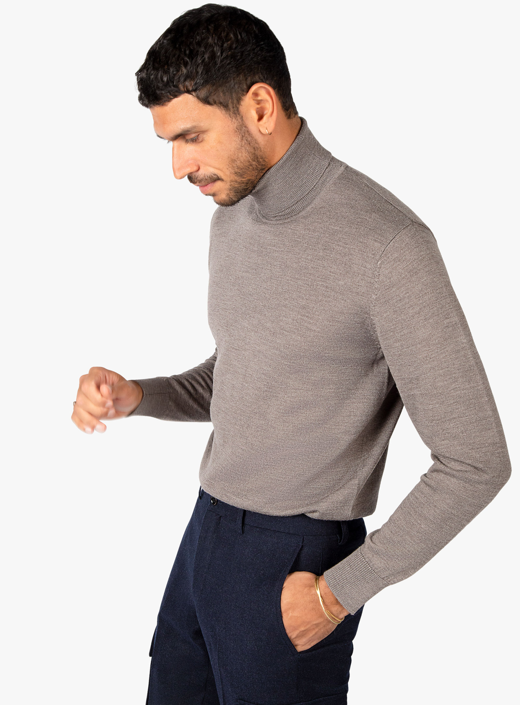 Agra Taupe Turtleneck Knit