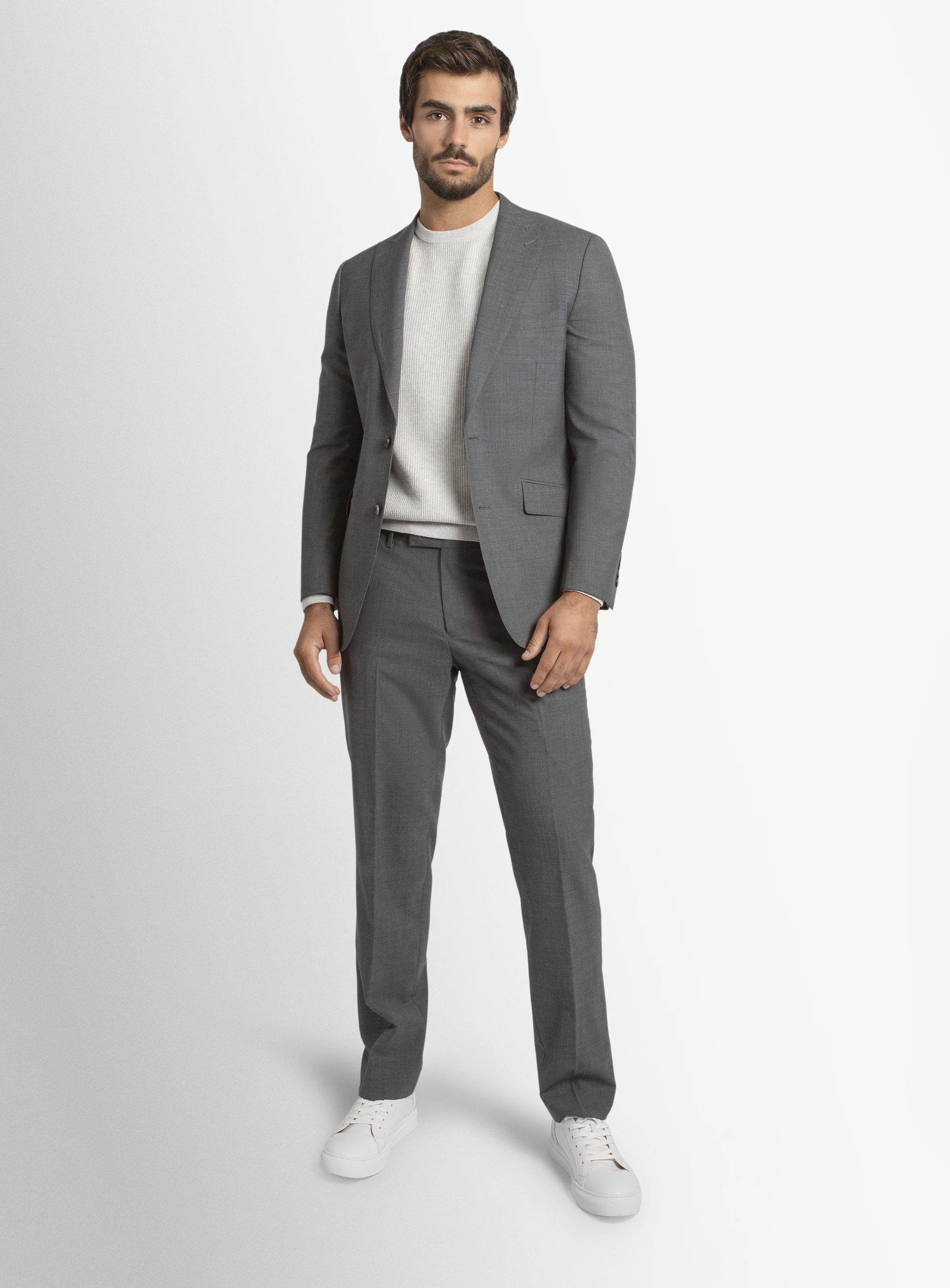 Luca Steel Grey Plain Weave Suit