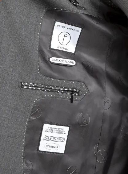 Luca Steel Grey Plain Weave Suit