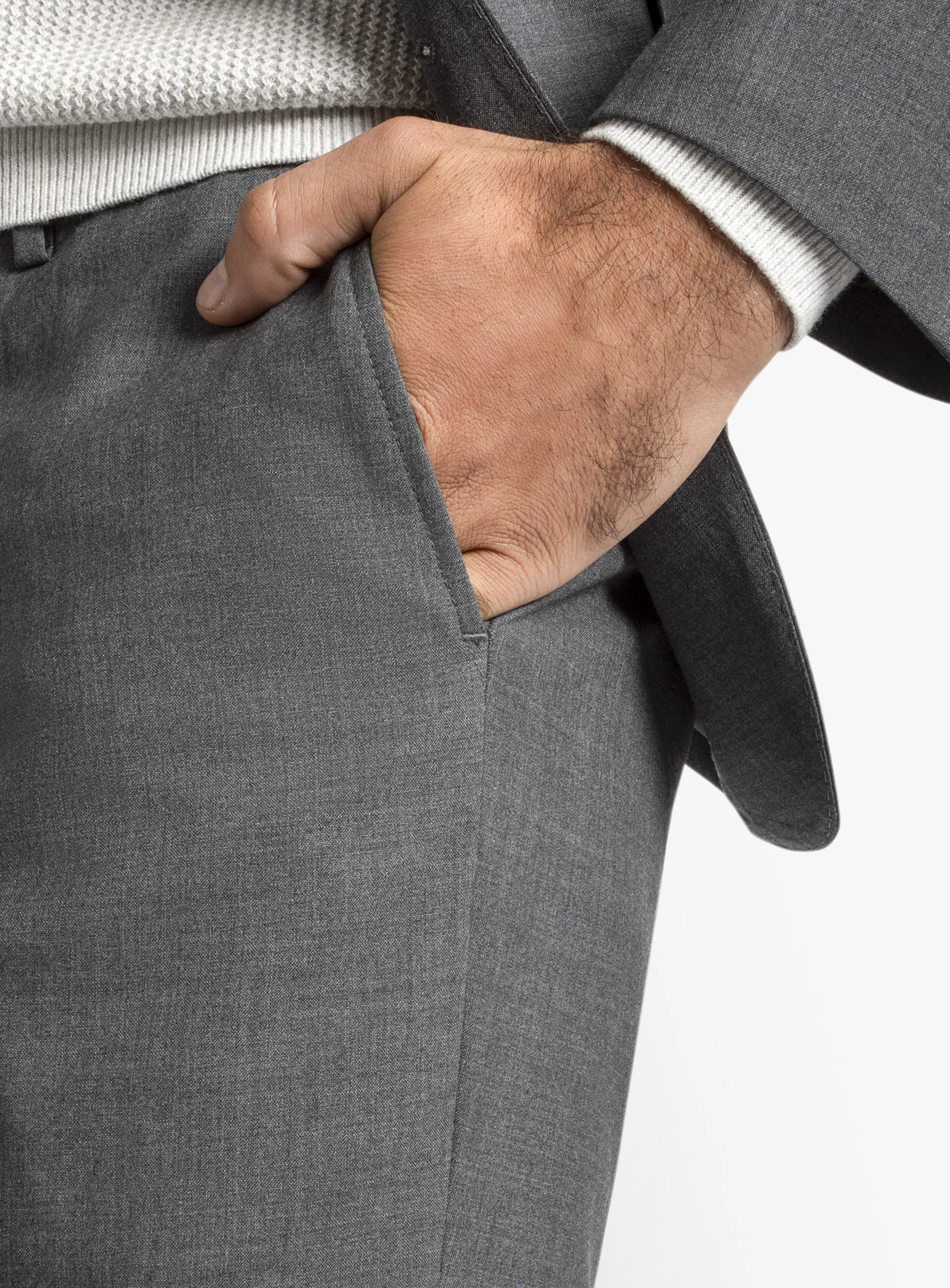 Luca Steel Grey Plain Weave Suit