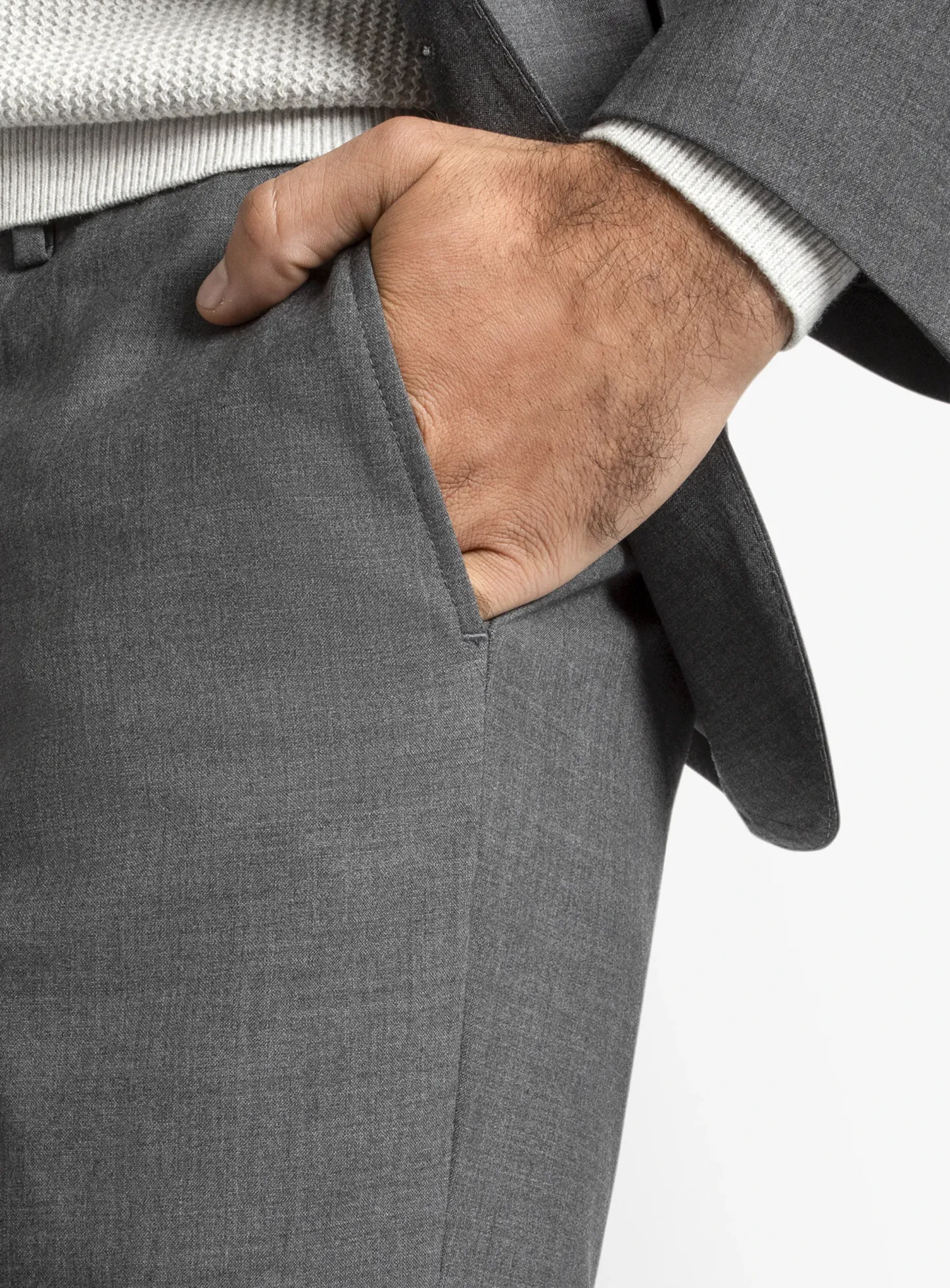 Luca Steel Grey Plain Weave Suit
