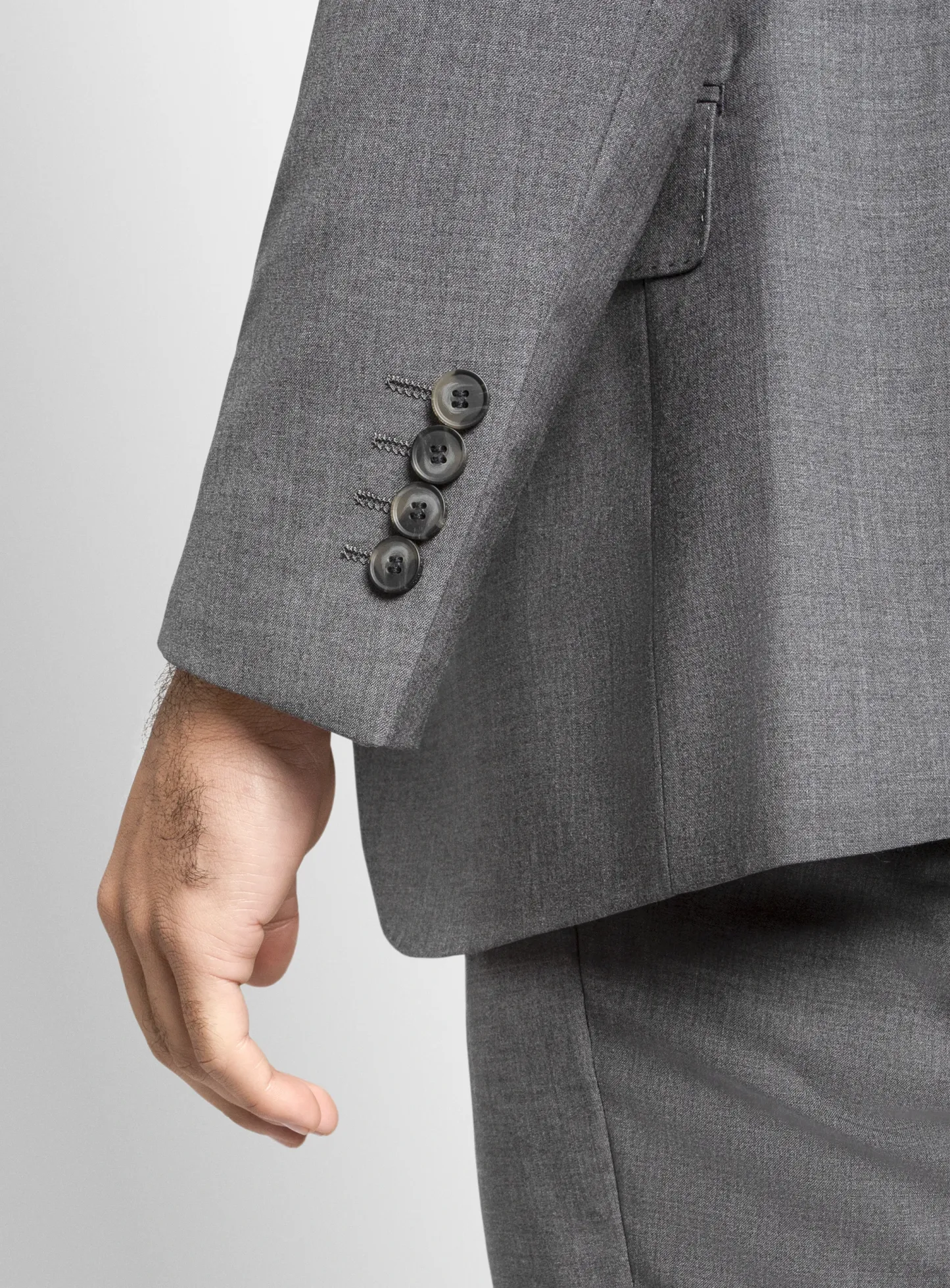 Luca Steel Grey Plain Weave Suit