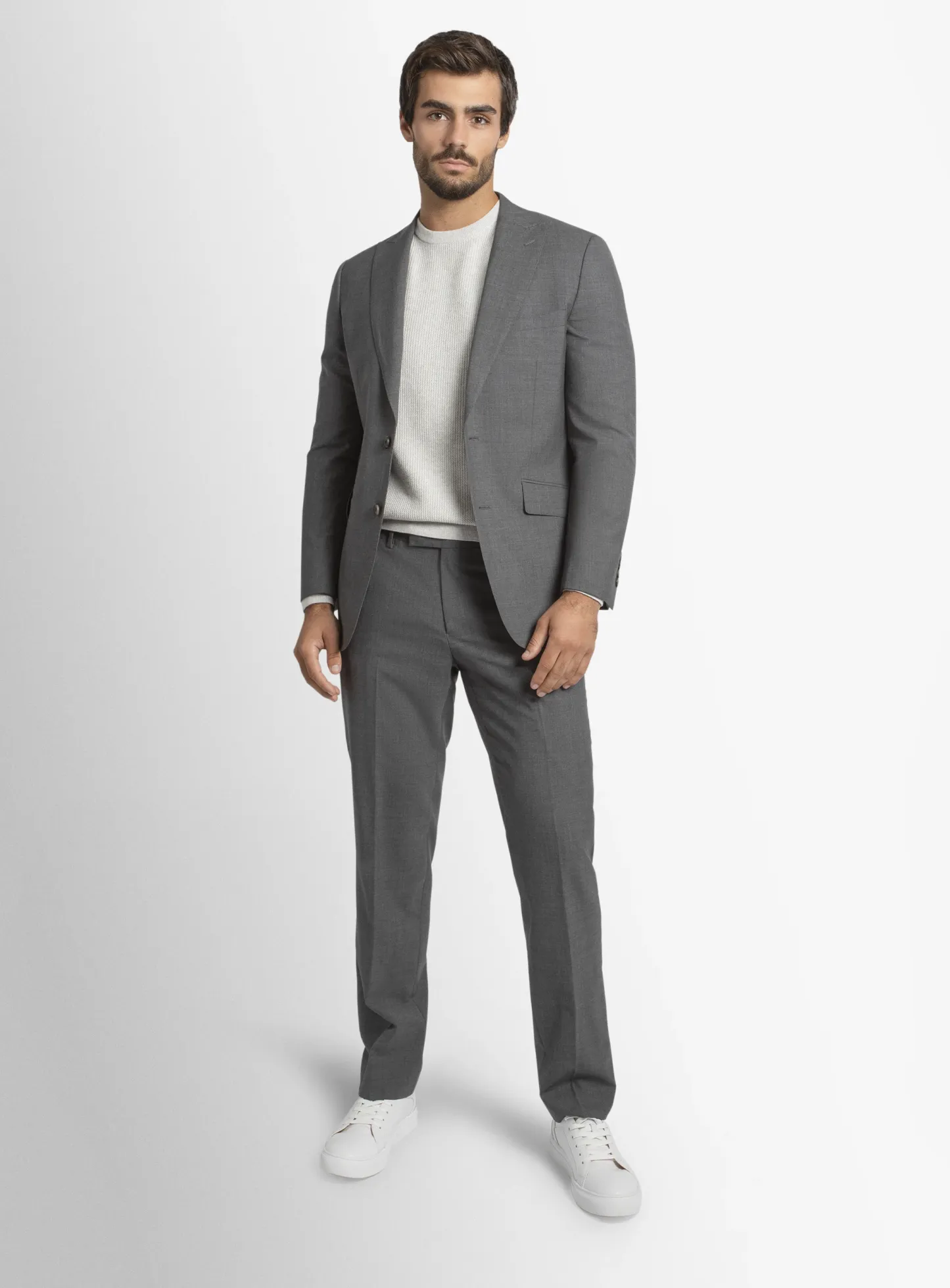 Luca Steel Grey Plain Weave Suit