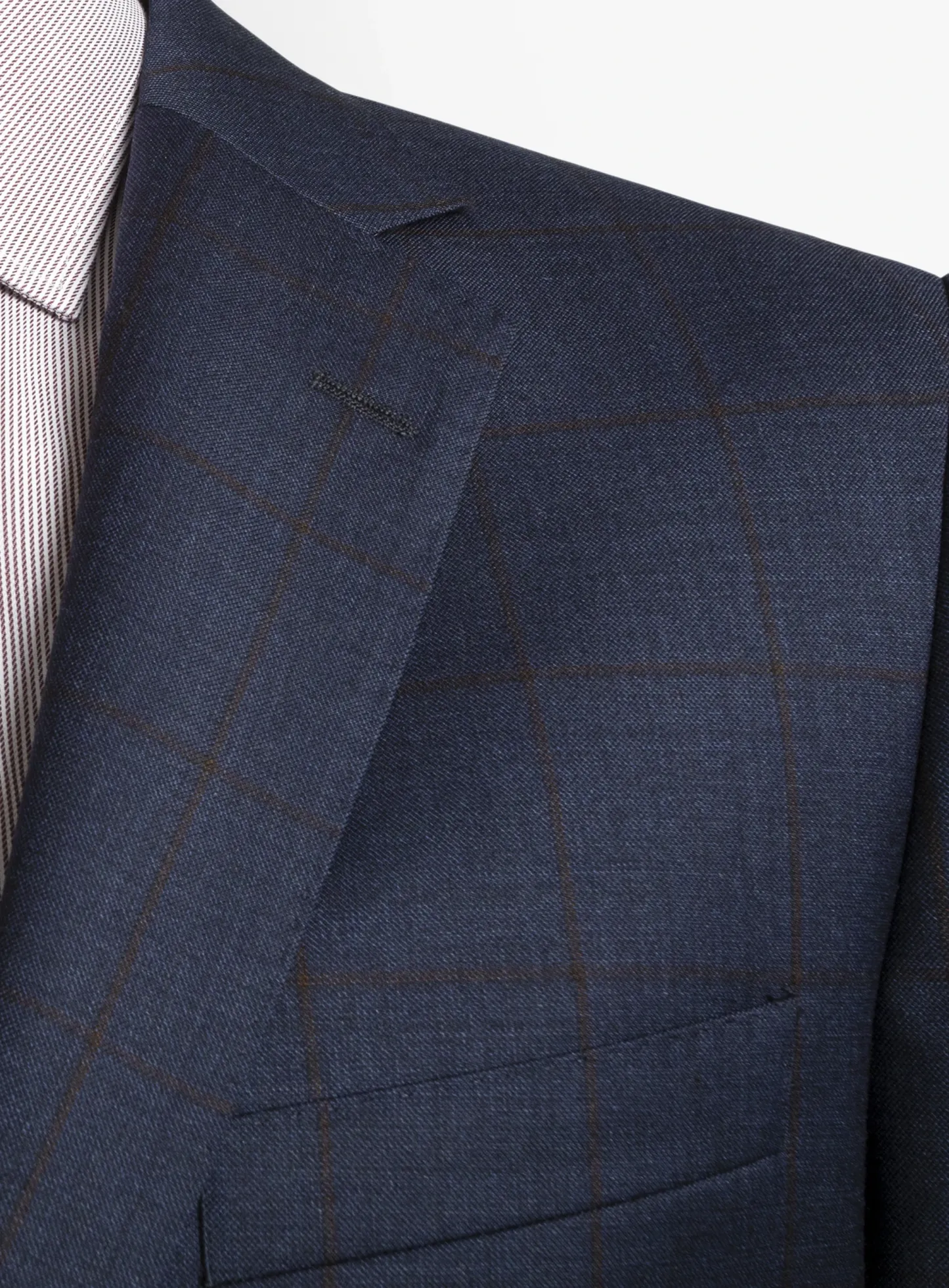 Matteo Indigo Crimson Overcheck Suit