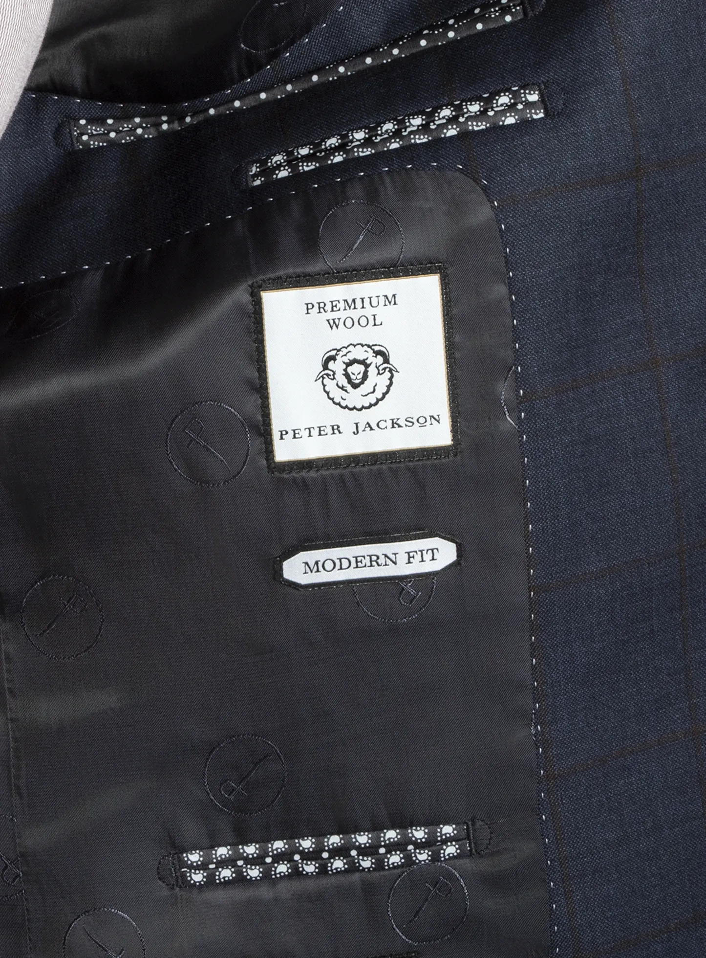Matteo Indigo Crimson Overcheck Suit