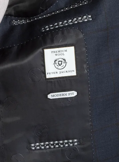 Matteo Indigo Crimson Overcheck Suit