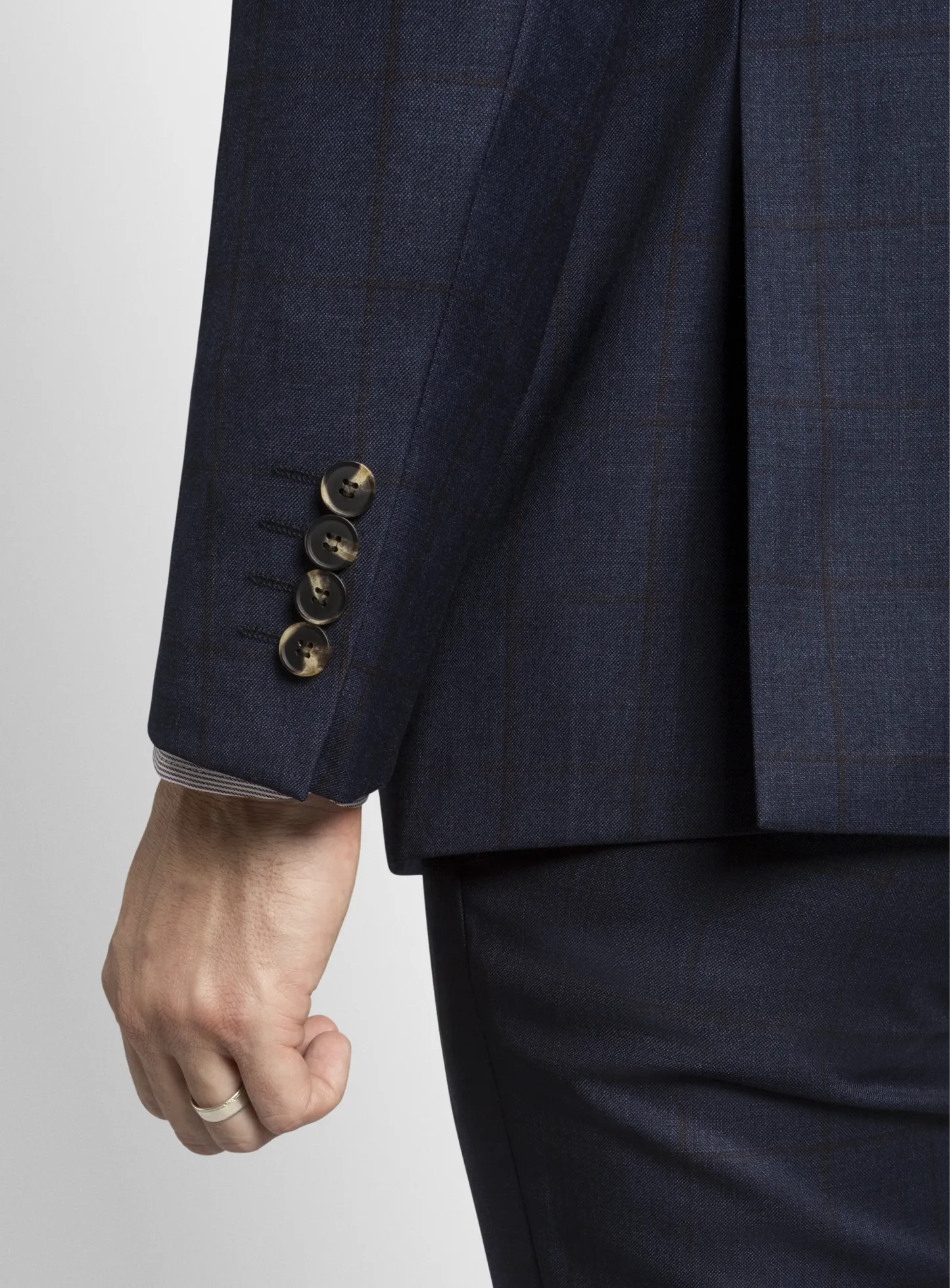 Matteo Indigo Crimson Overcheck Suit