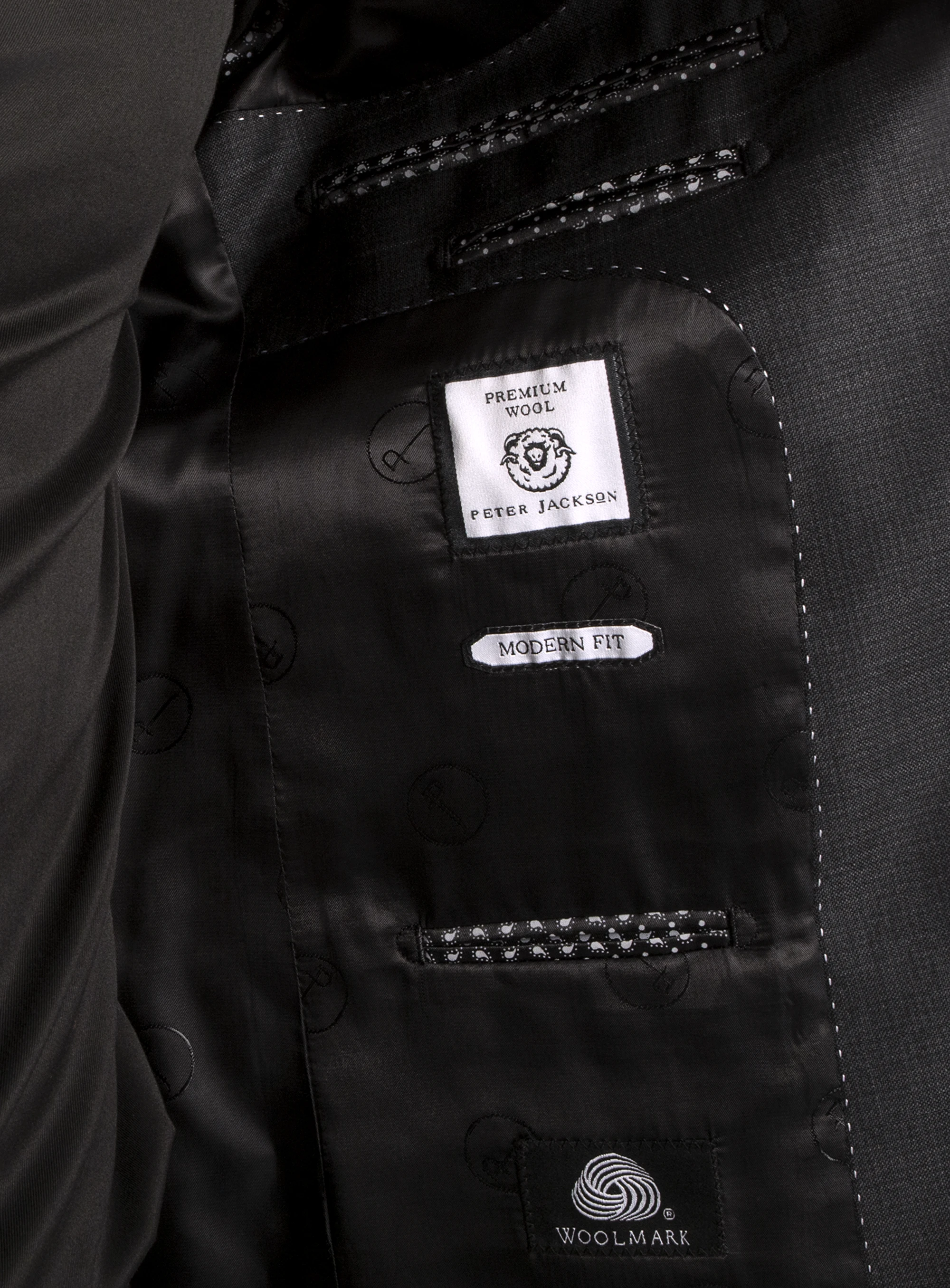 Paolo Charcoal Textured Subtle Overcheck Suit