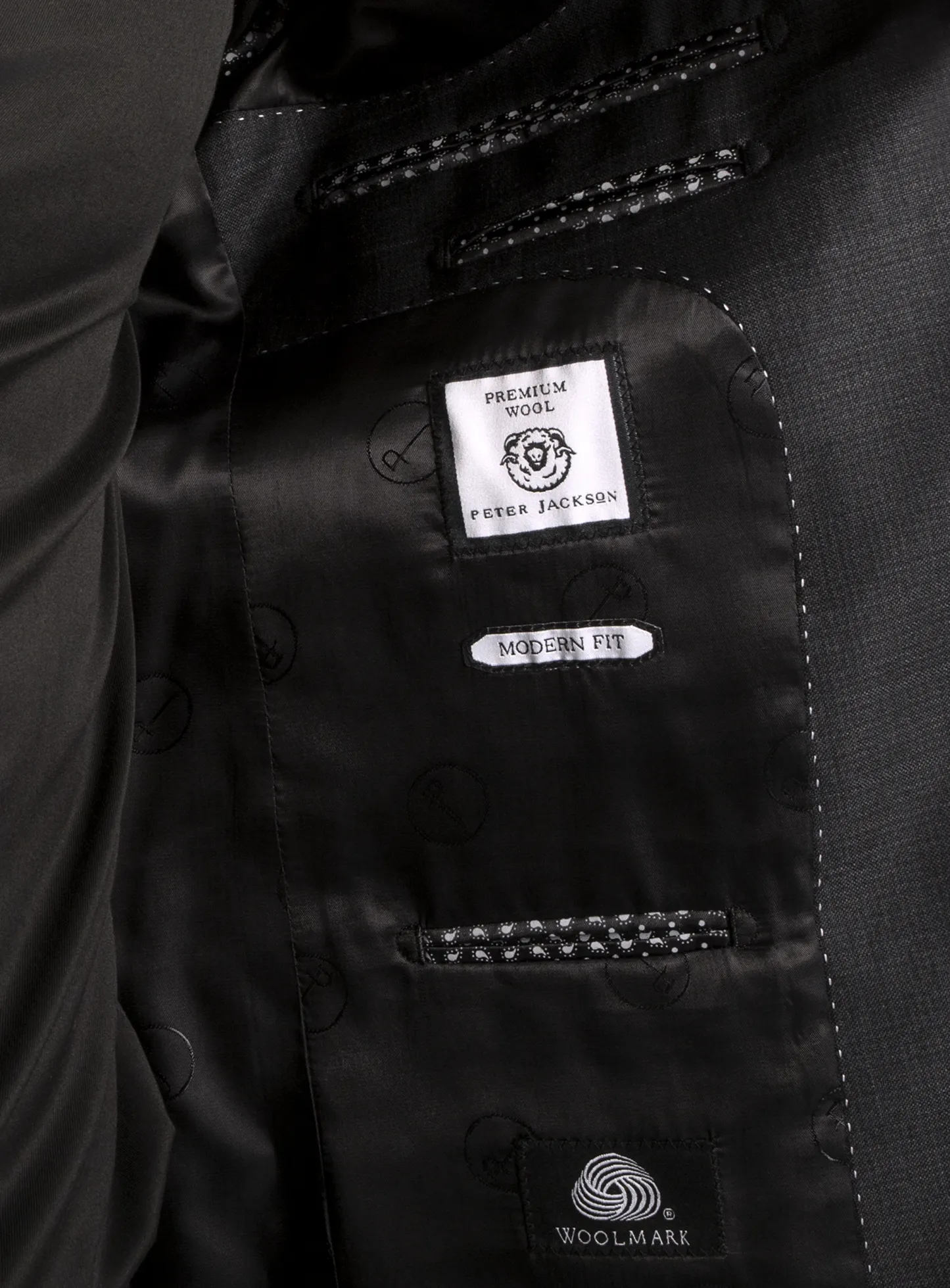 Paolo Charcoal Textured Subtle Overcheck Suit