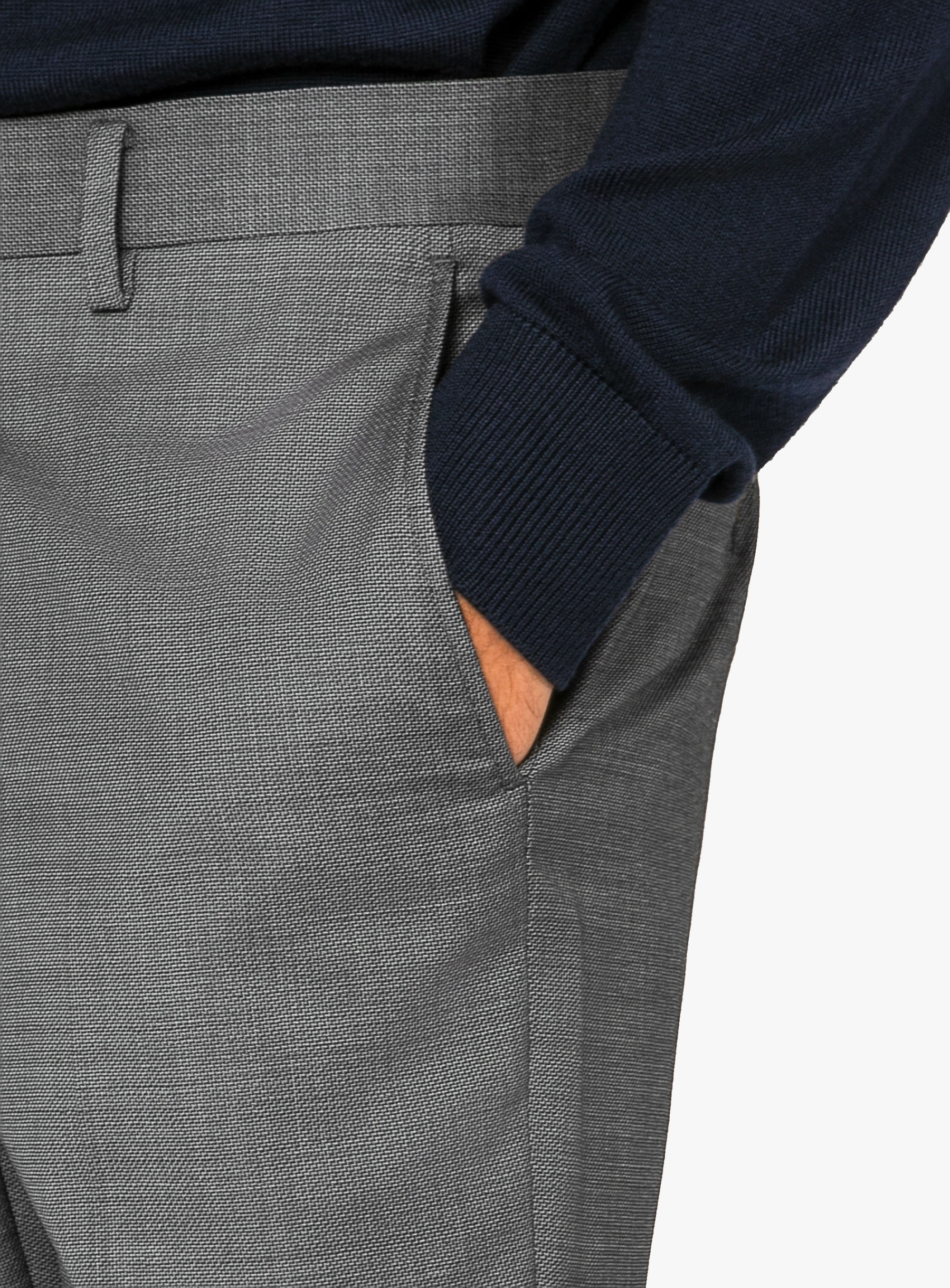 Men {collection_title} Carlo Charcoal Stepped Weave Suit Peter Jackson