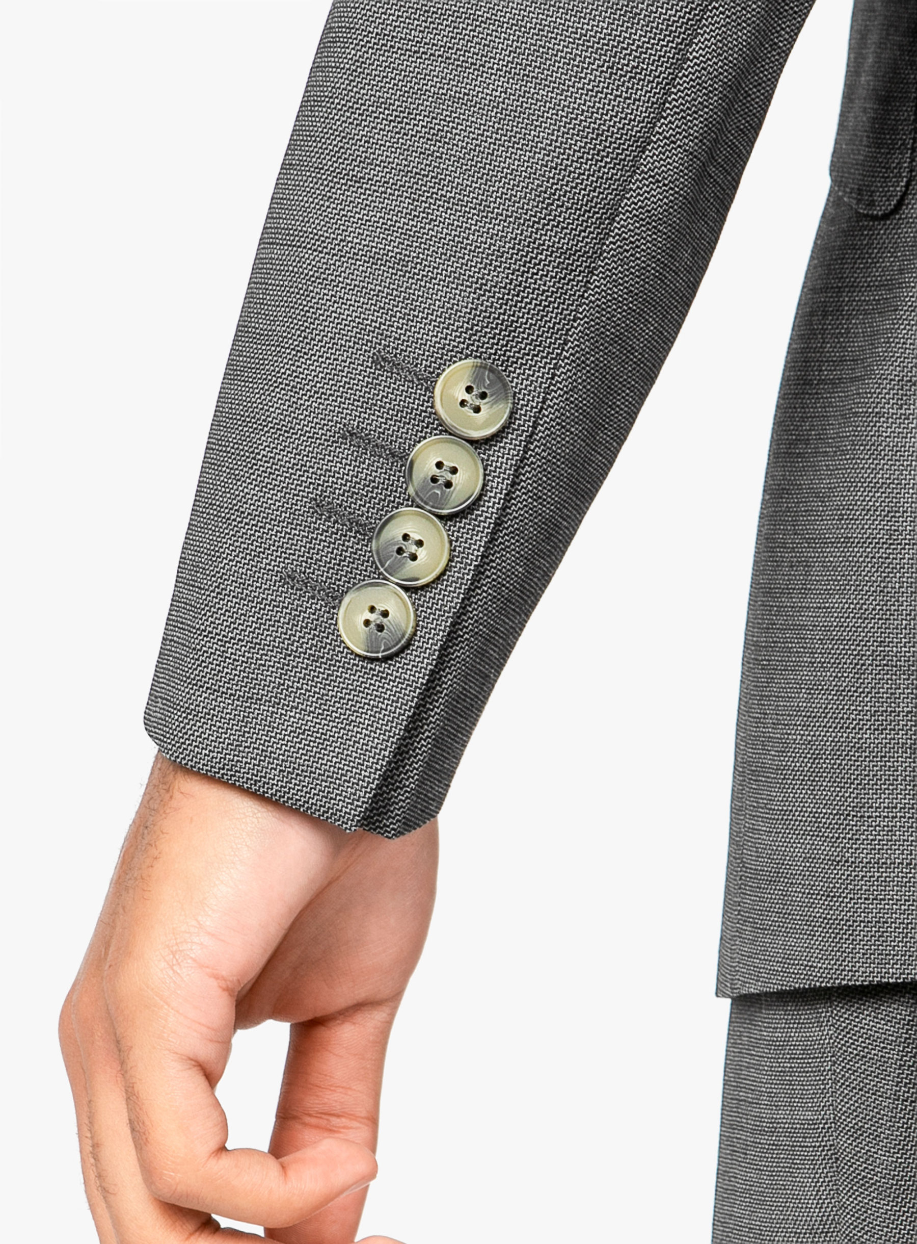 Men {collection_title} Carlo Charcoal Stepped Weave Suit Peter Jackson