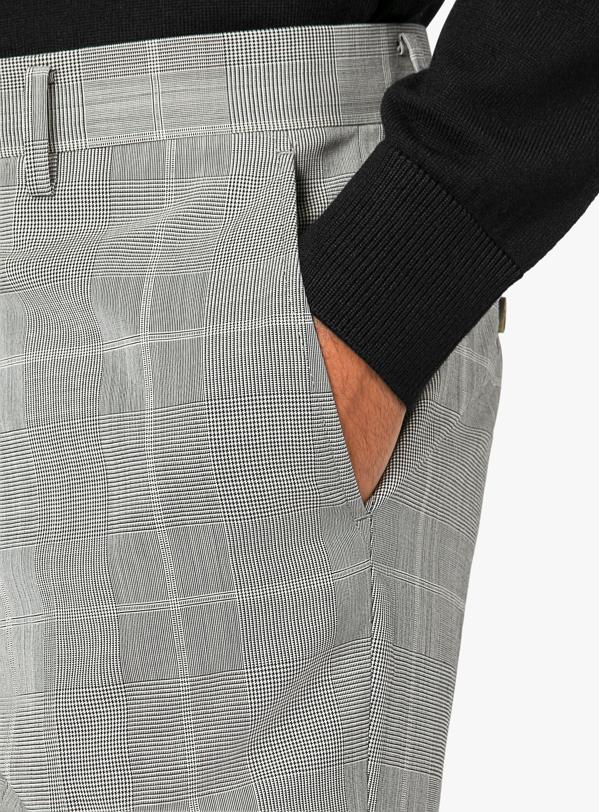 Men {collection_title} Agnelli Taupe Plaid Suit Peter Jackson