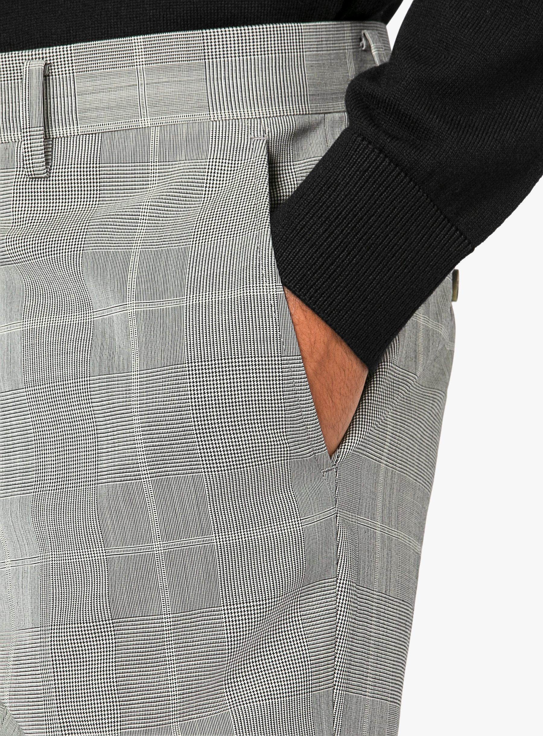 Men {collection_title} Agnelli Taupe Plaid Suit Peter Jackson