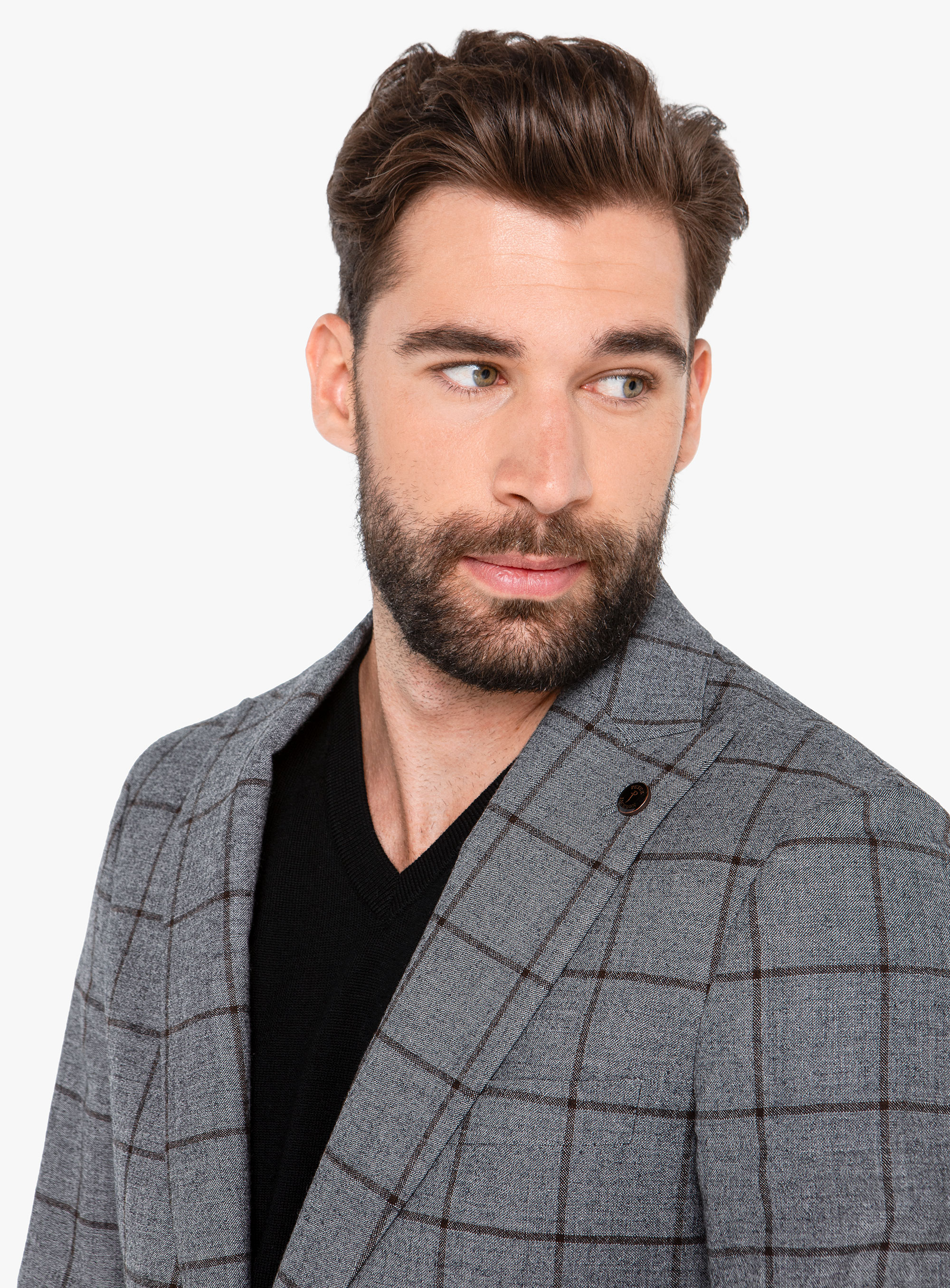 Rodrigo Grey Oxblood Check Suit