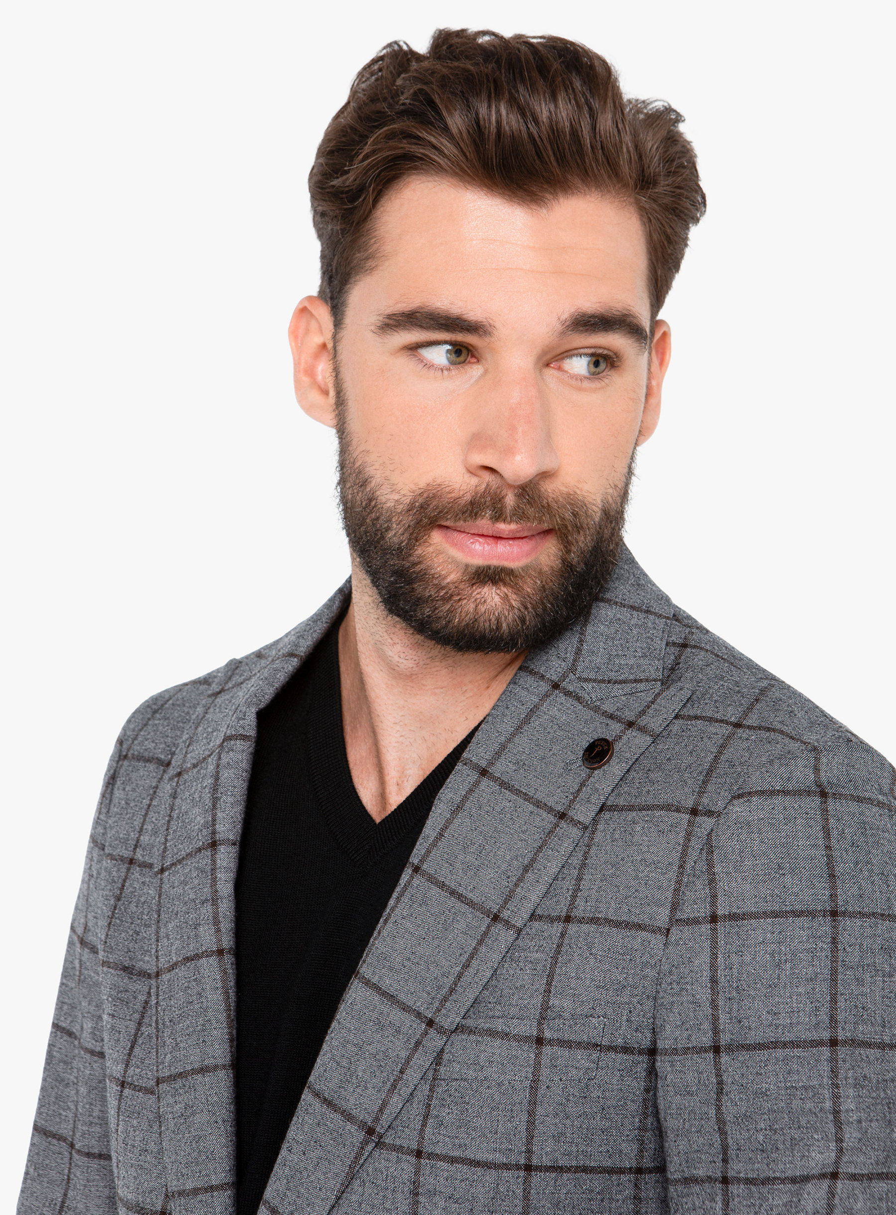 Rodrigo Grey Oxblood Check Suit