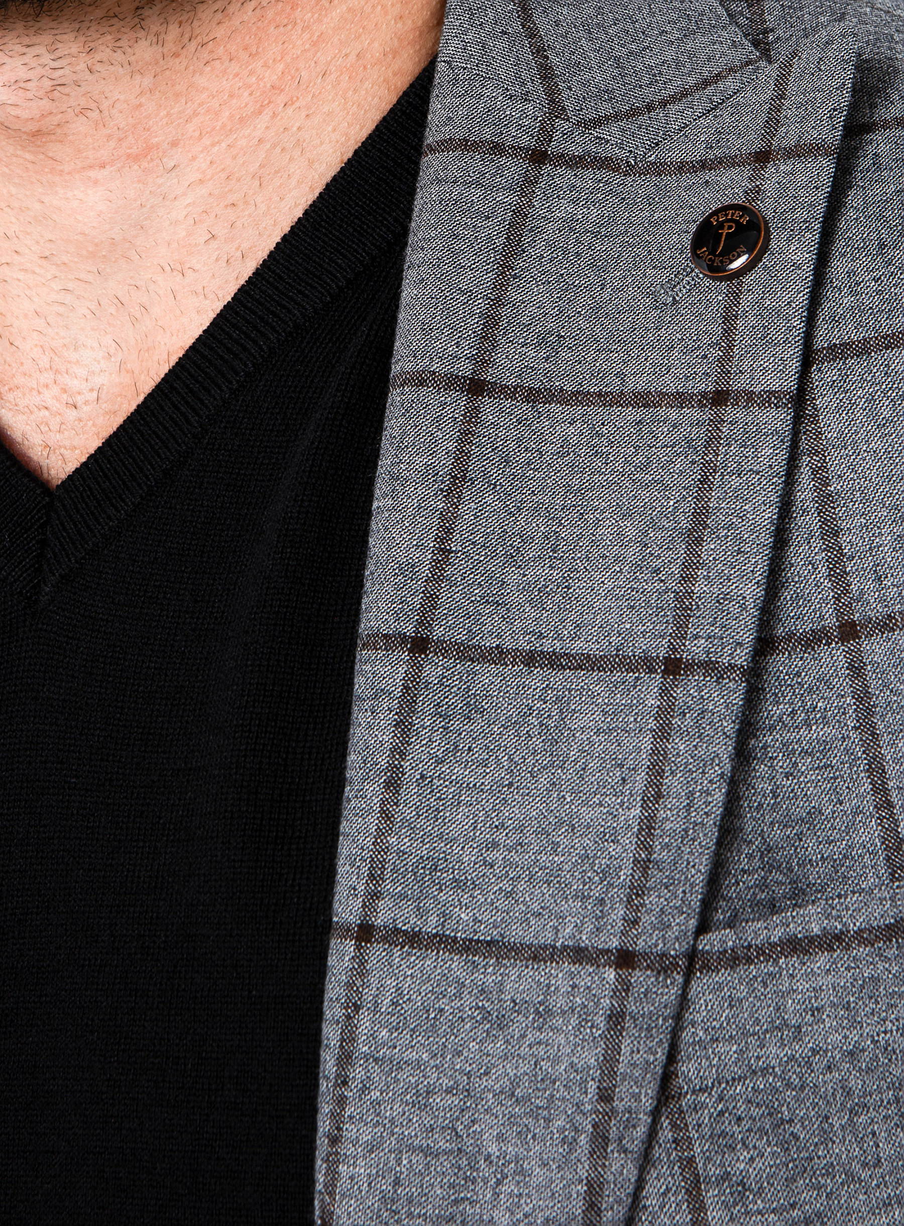 Rodrigo Grey Oxblood Check Suit