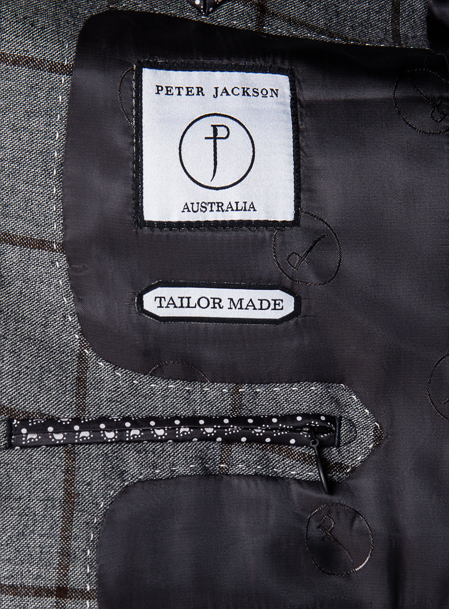 Rodrigo Grey Oxblood Check Suit
