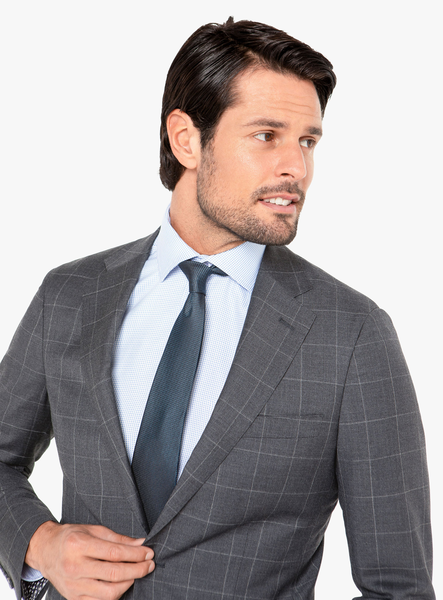 Cioran Overcheck Grey Suit