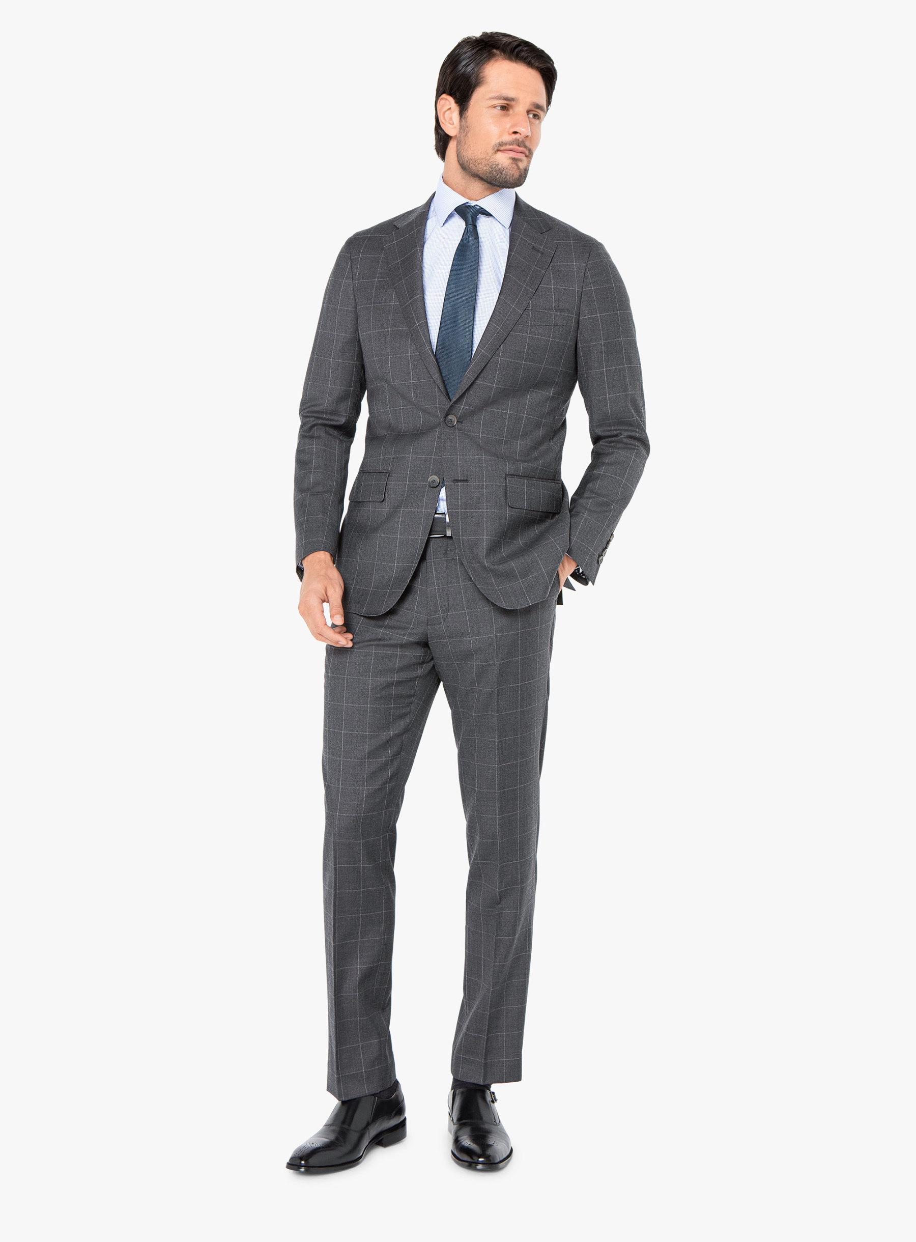 Cioran Overcheck Grey Suit