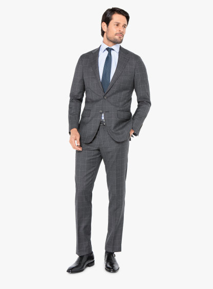 Cioran Overcheck Grey Suit