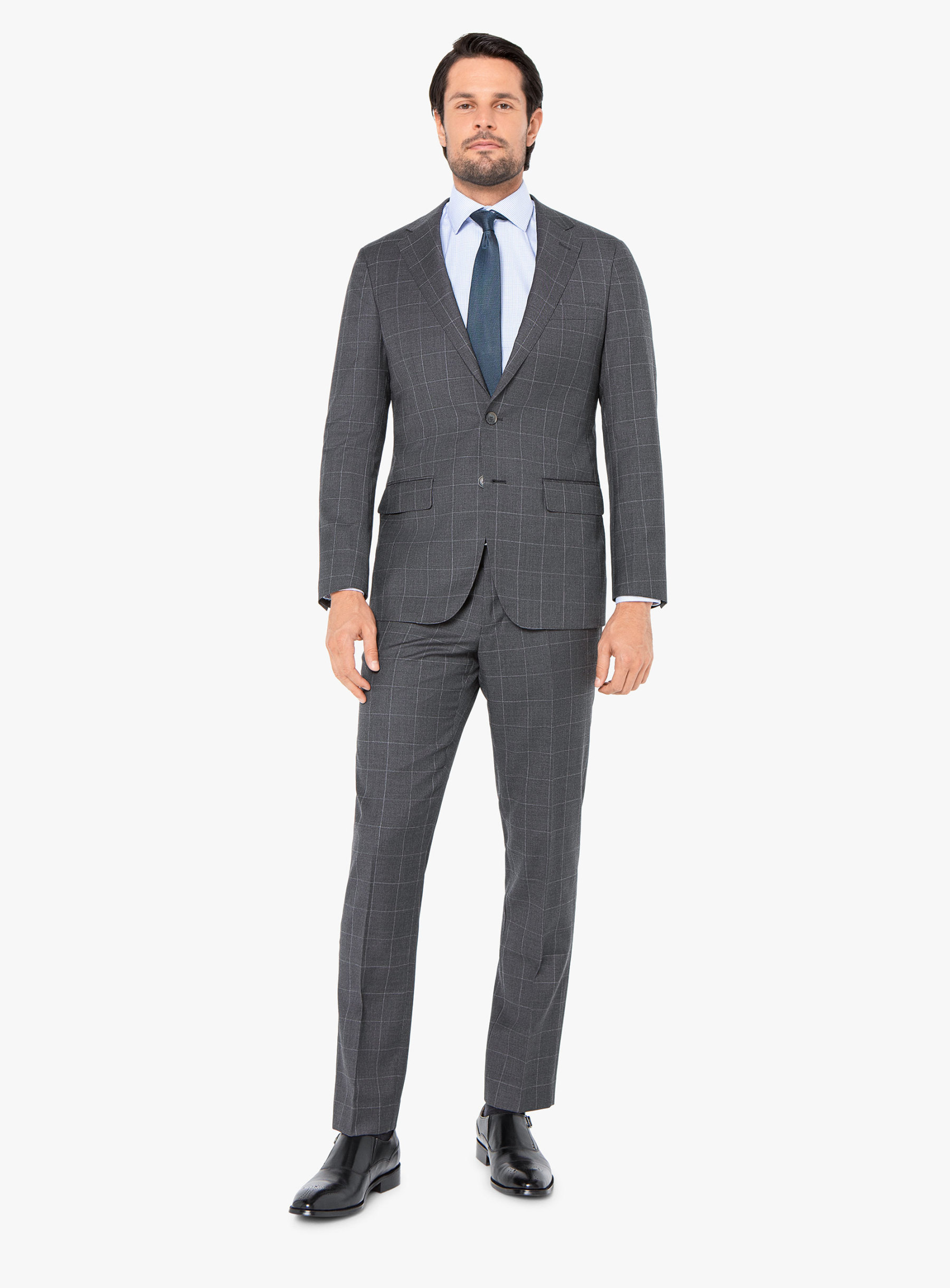 Cioran Overcheck Grey Suit