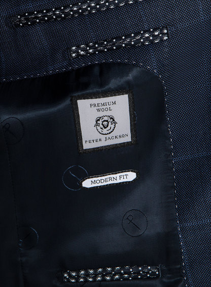 Men {collection_title} Carlo Indigo Birdseye Check Suit Peter Jackson