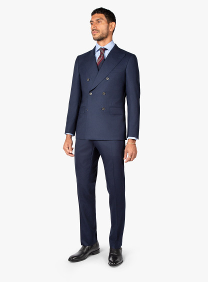 Positano Navy Twill Double Breasted Jacket