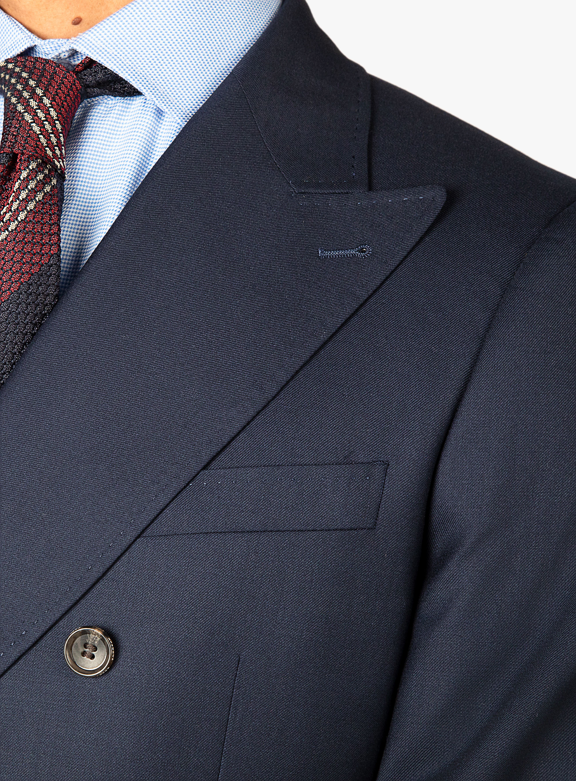 Positano Navy Twill Double Breasted Jacket