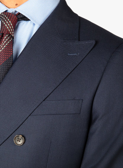 Positano Navy Twill Double Breasted Jacket