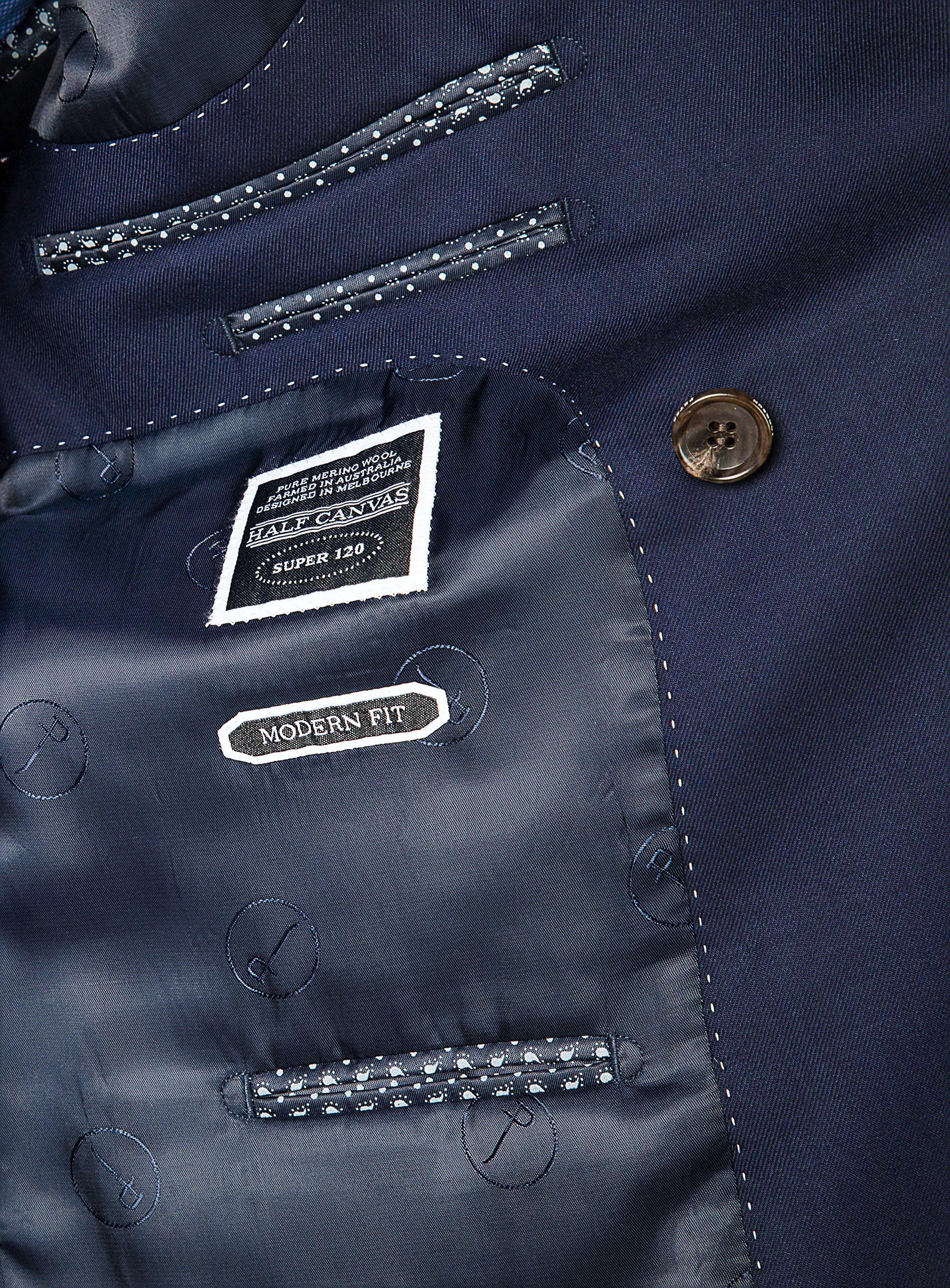 Positano Navy Twill Double Breasted Jacket