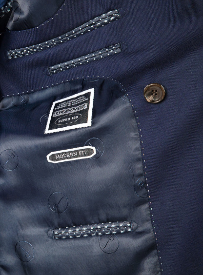 Positano Navy Twill Double Breasted Jacket