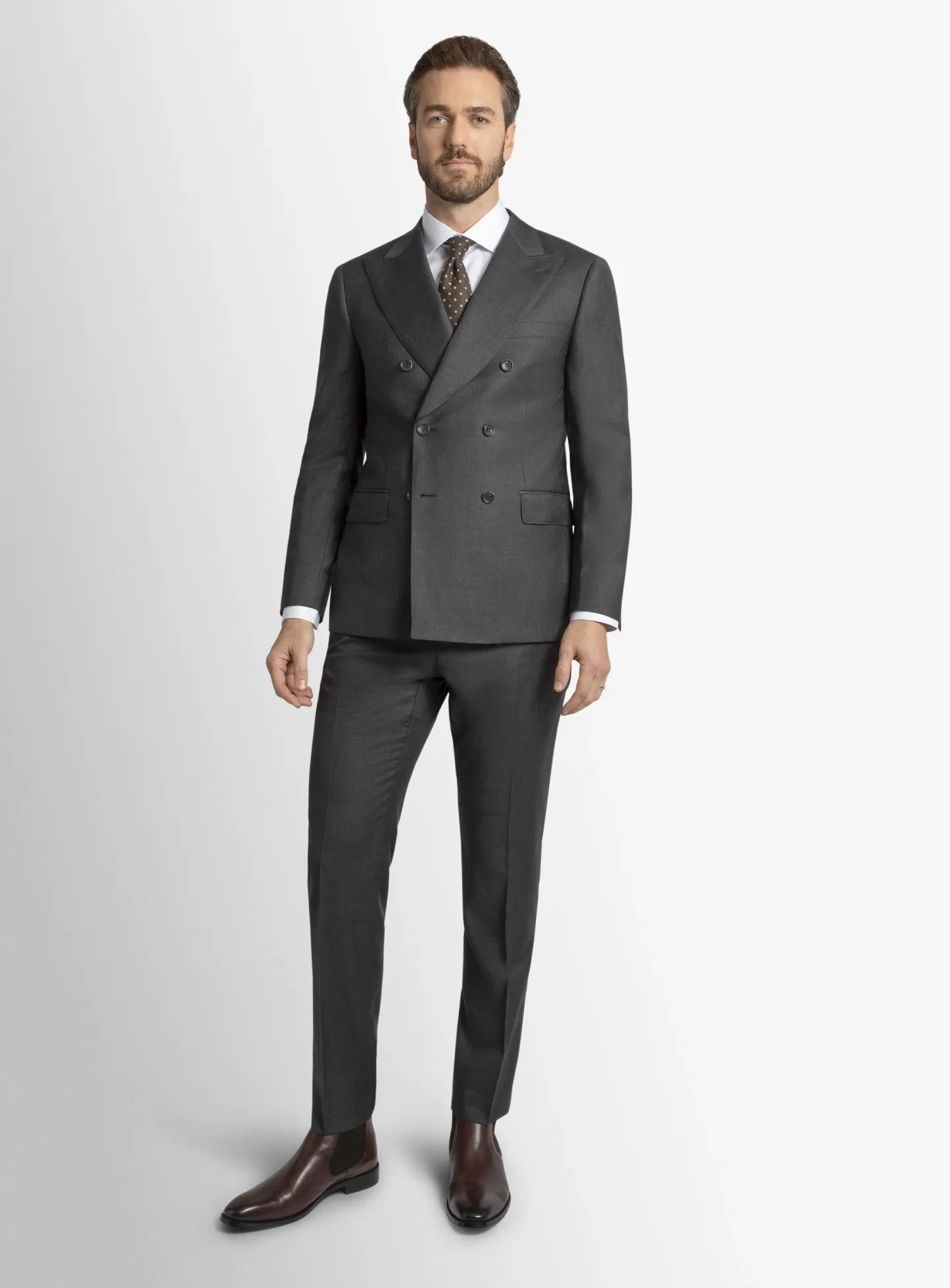 Positano Grey Double Breasted Jacket