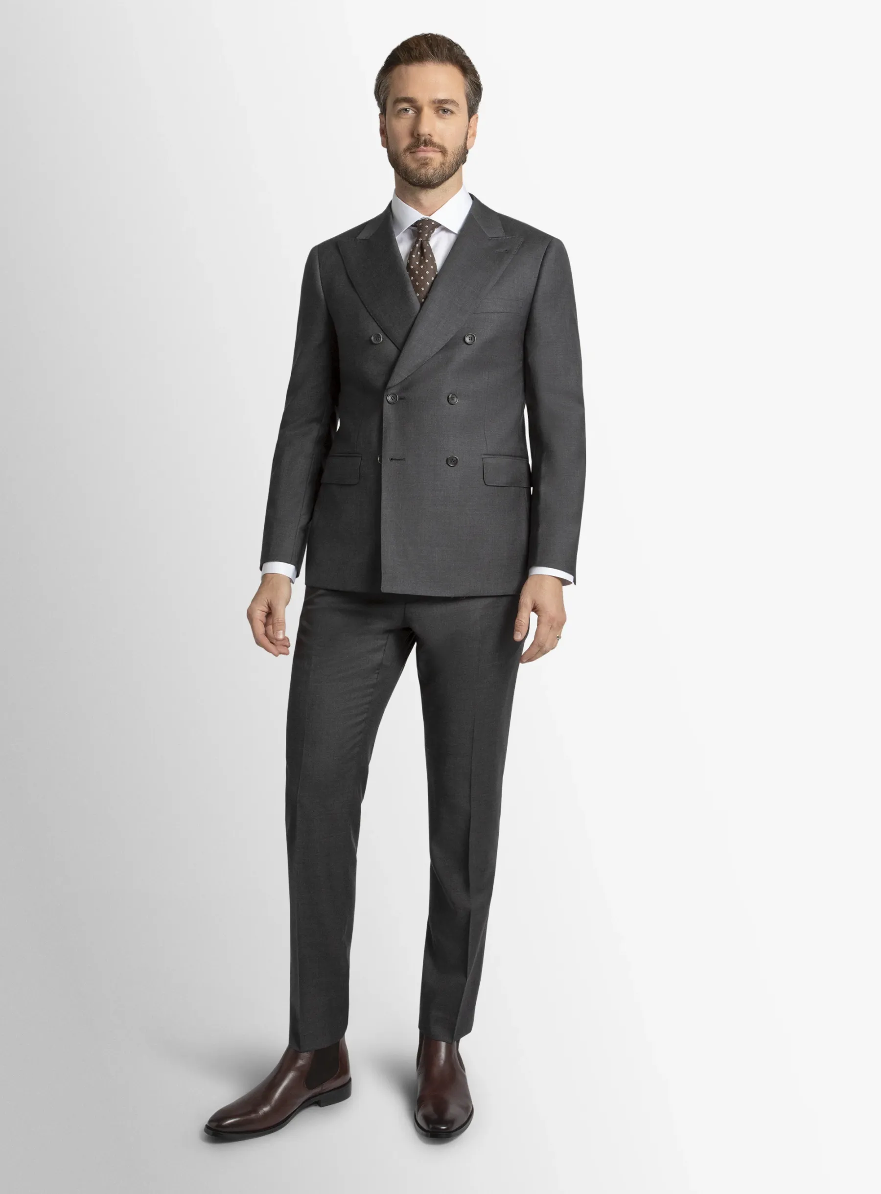 Positano Grey Double Breasted Jacket