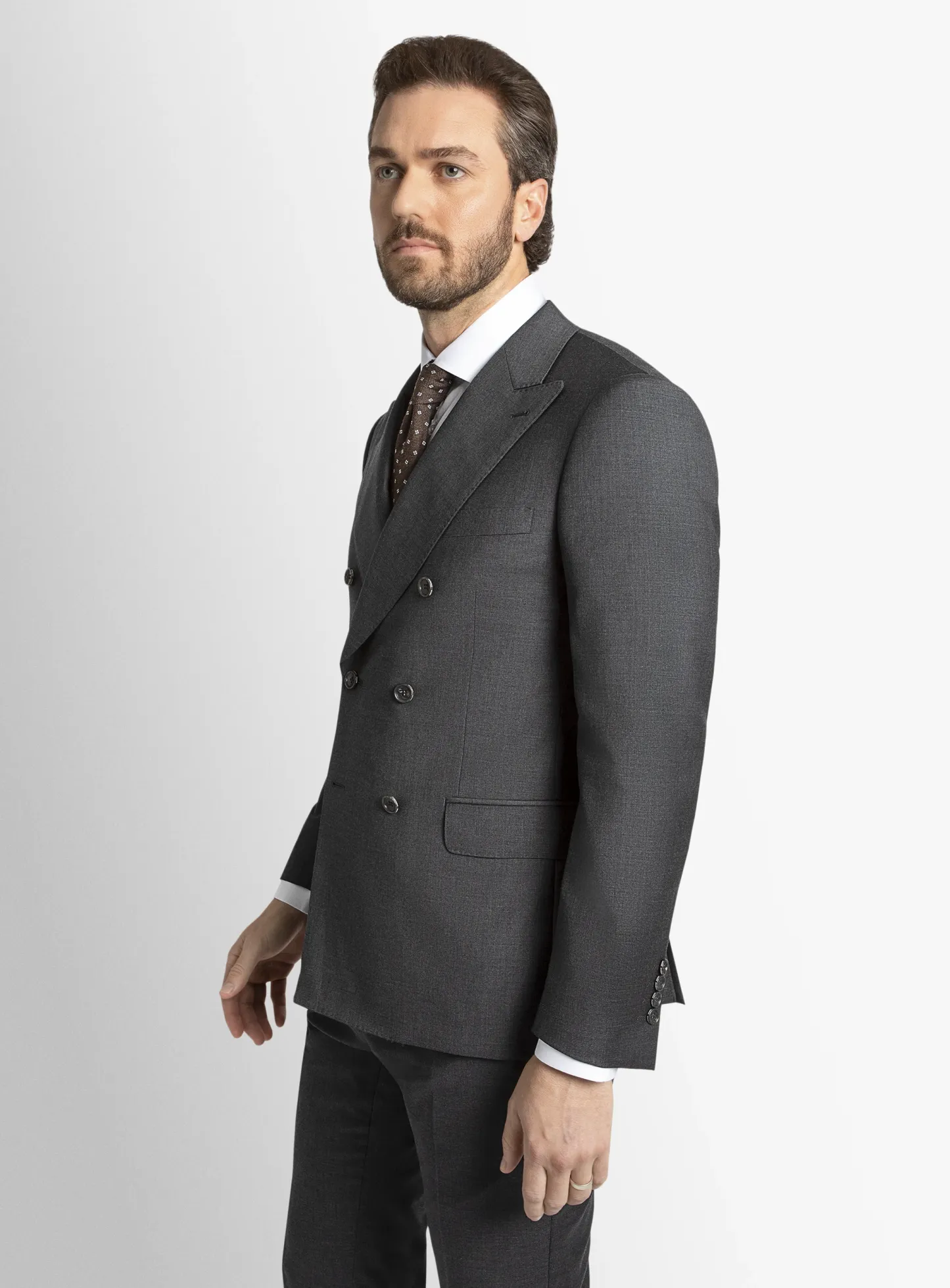 Positano Grey Double Breasted Jacket