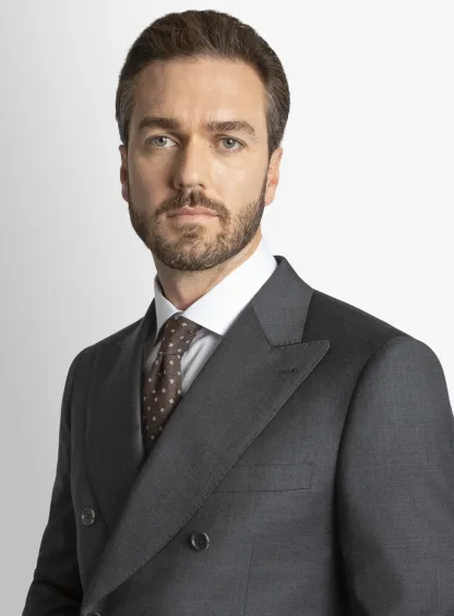 Positano Grey Double Breasted Jacket