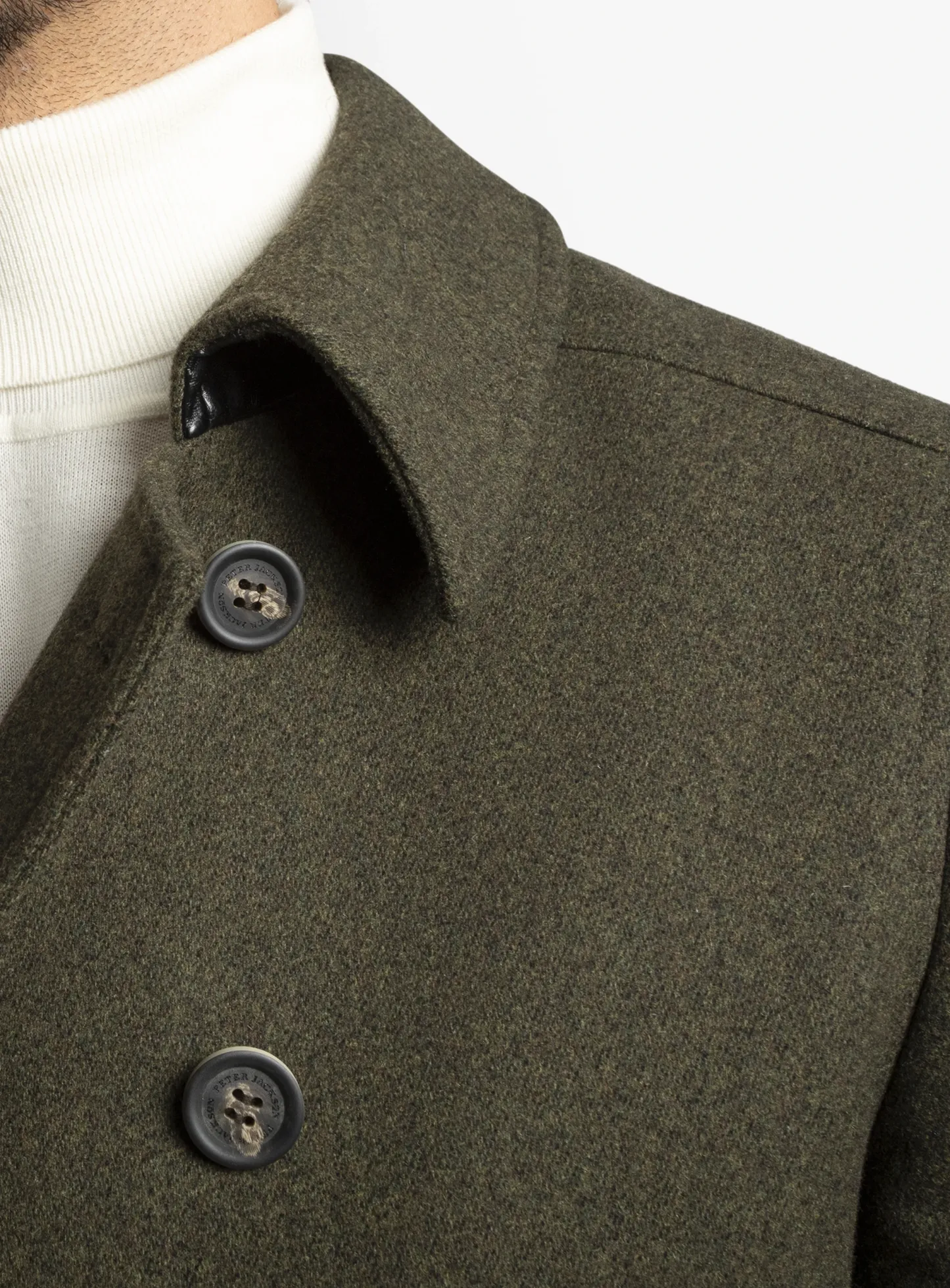 Tesero Olive Twill Overcoat