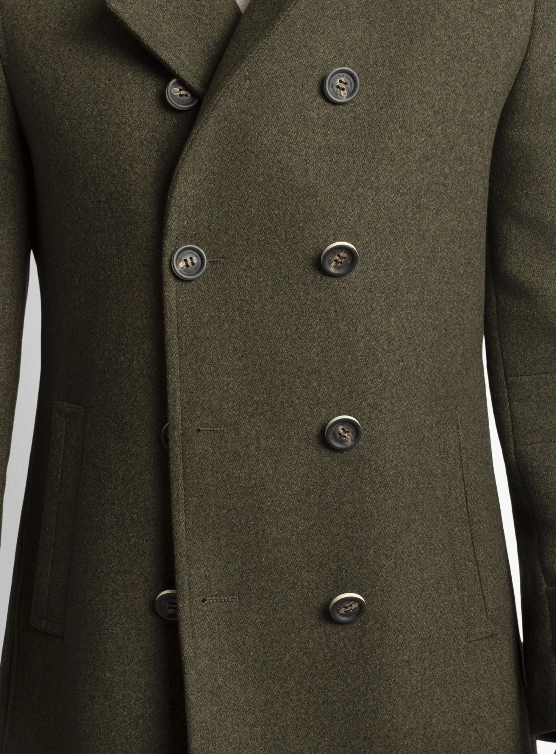 Tesero Olive Twill Overcoat
